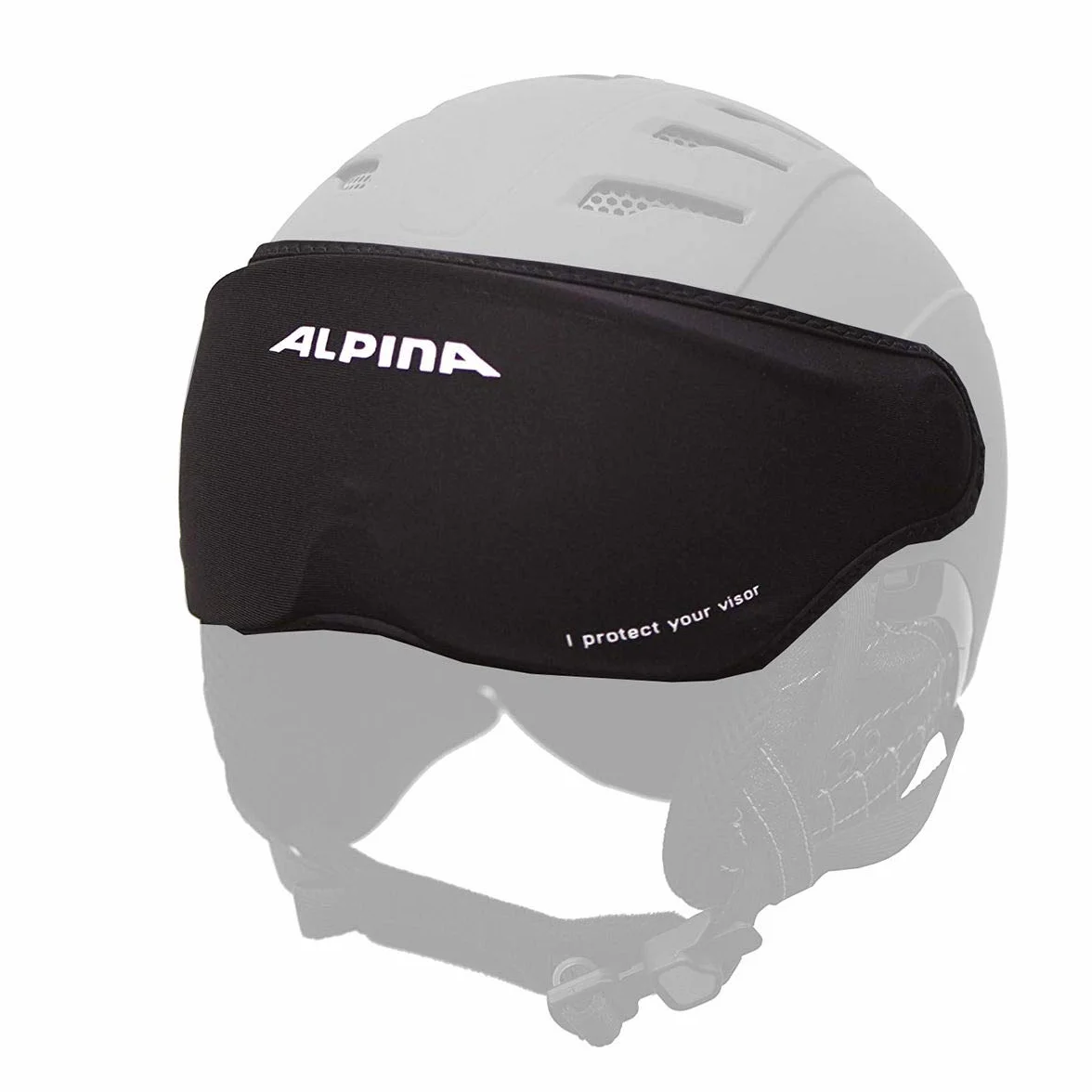 ALPINA VISOR COVER – ochrona wizjera i ściereczka do czyszczenia w jednym, ochrona wizjera, do wszystkich kasków wizjerowych ALPINA Black, One Size