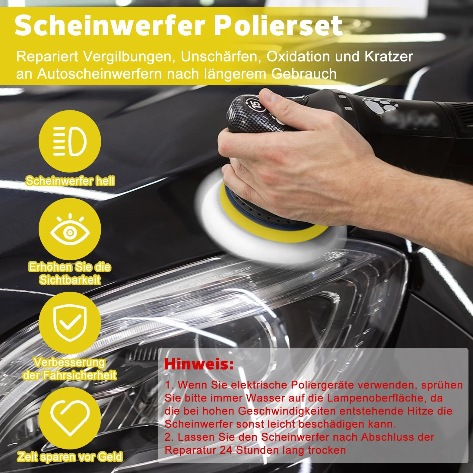 Zestaw do renowacji reflektorów samochodowych i motocyklowych