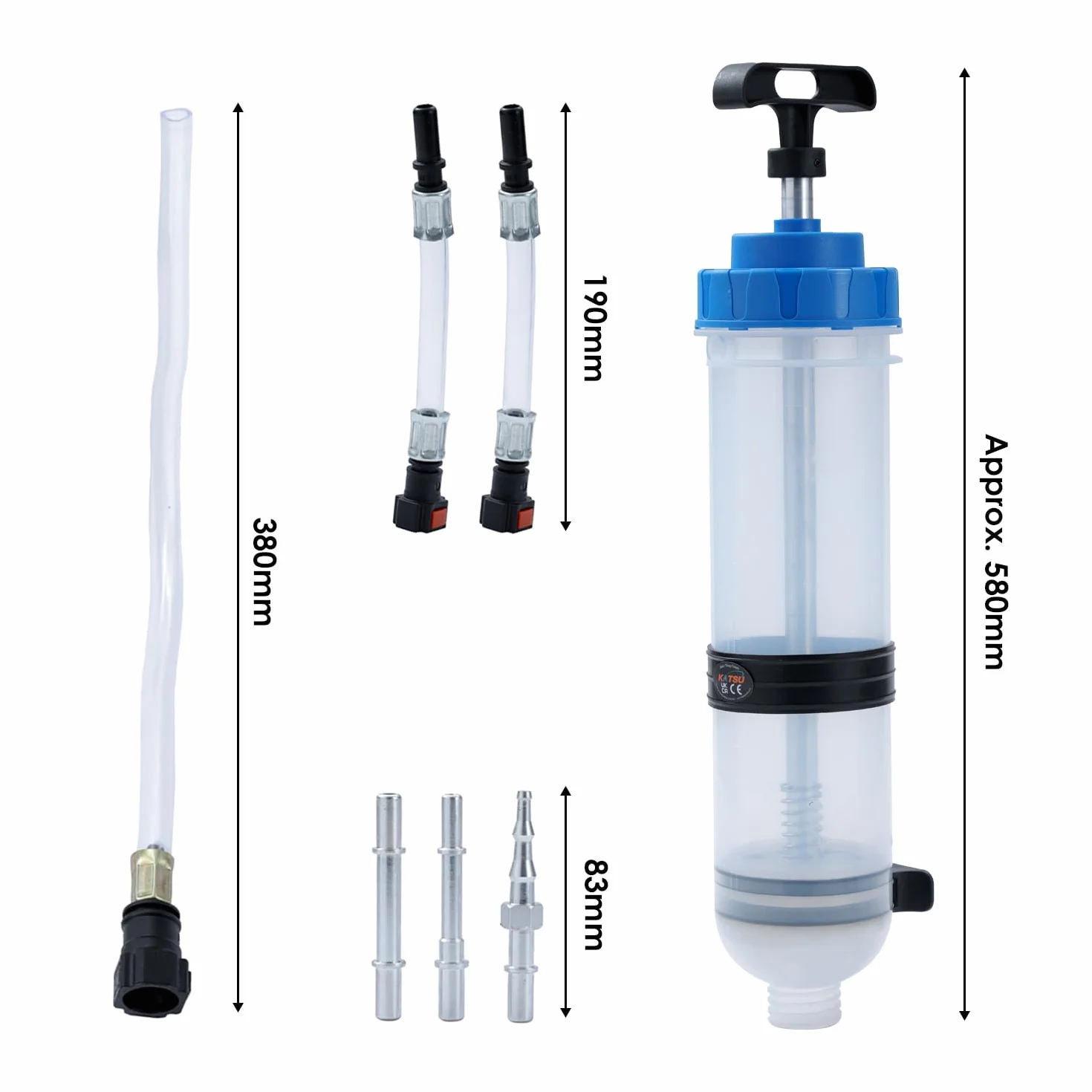 KATSU strzykawka do odsysania oleju 1500 ml pompa ssąca pistolet