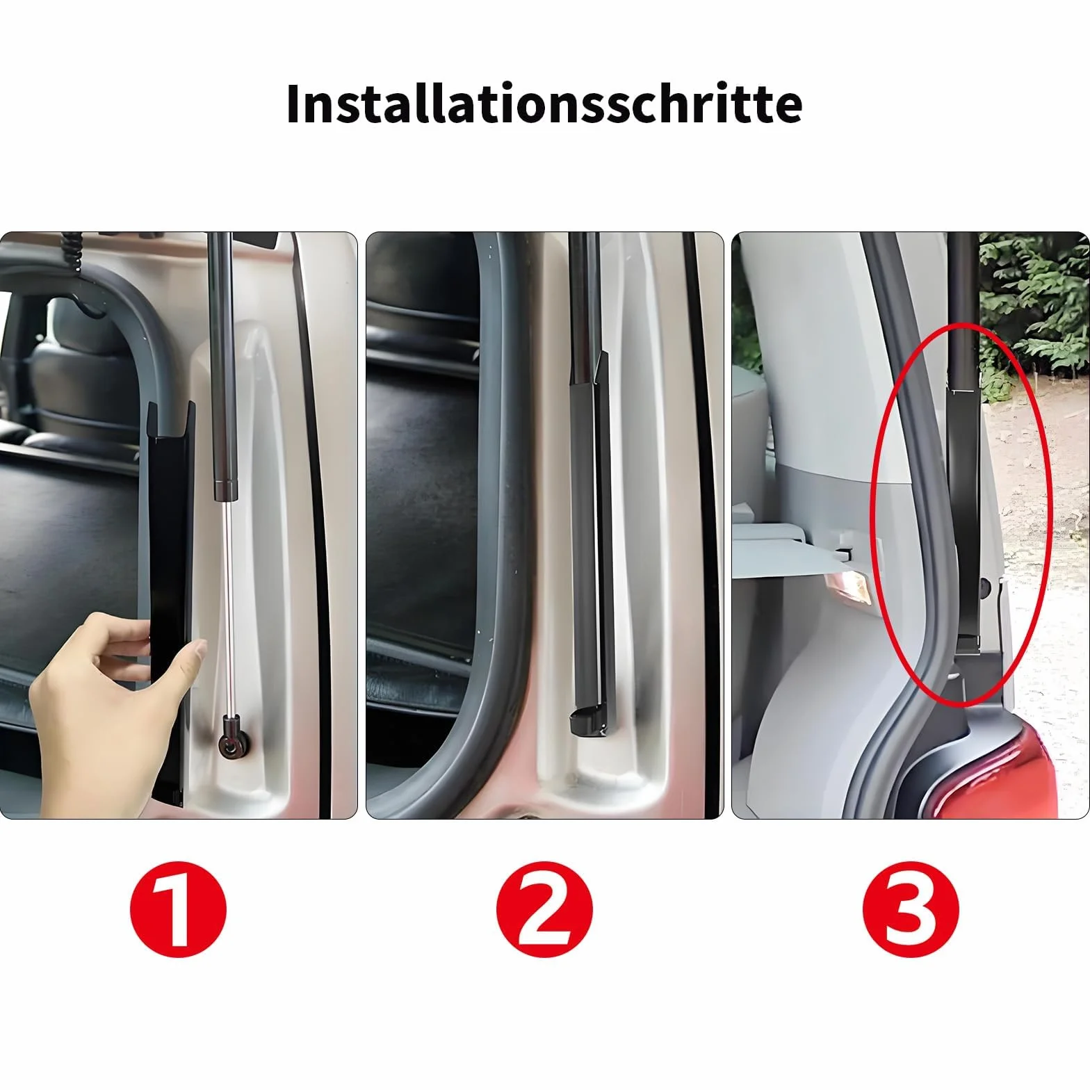 Stojak na tylną klapę VW T5 T6 T6.1 California czarny aluminium