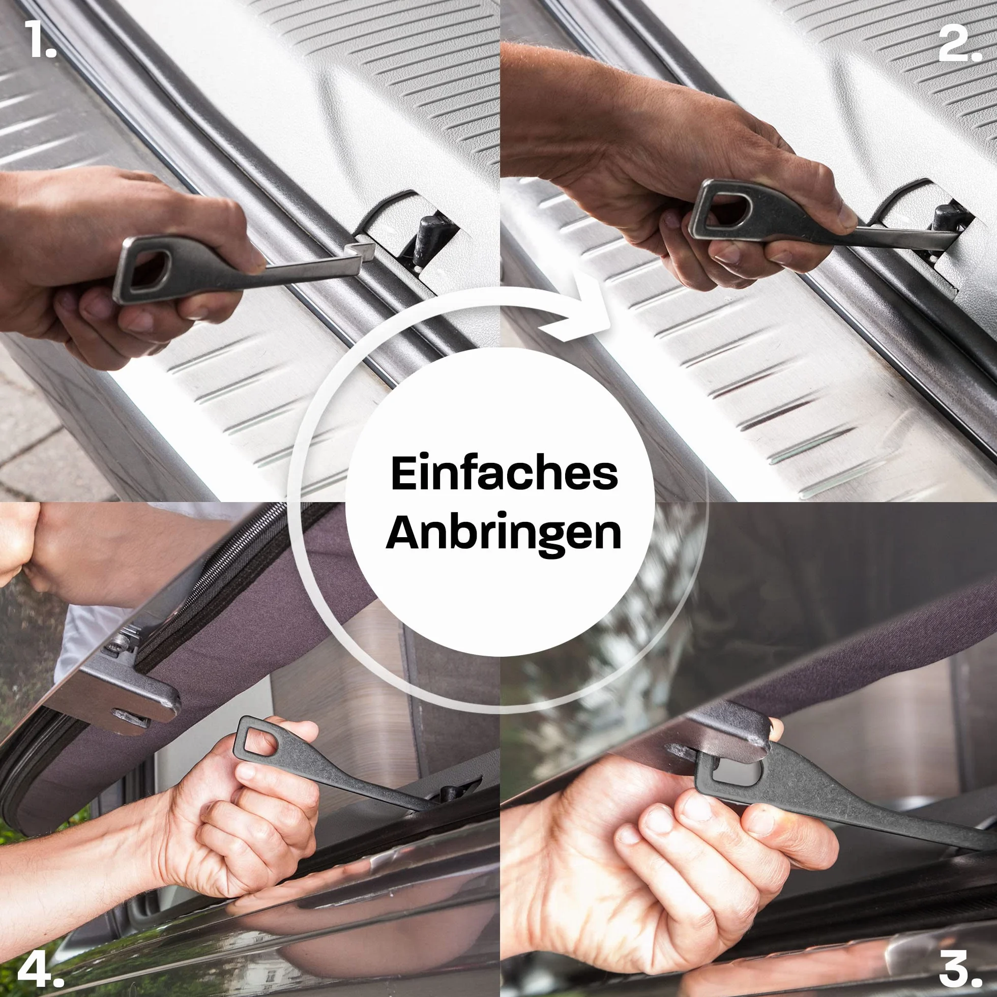 Extra langer Frischluft Heckklappen Aufsteller 20 cm für VW T6, T5, T4 California Beach, Golf und viele mehr.