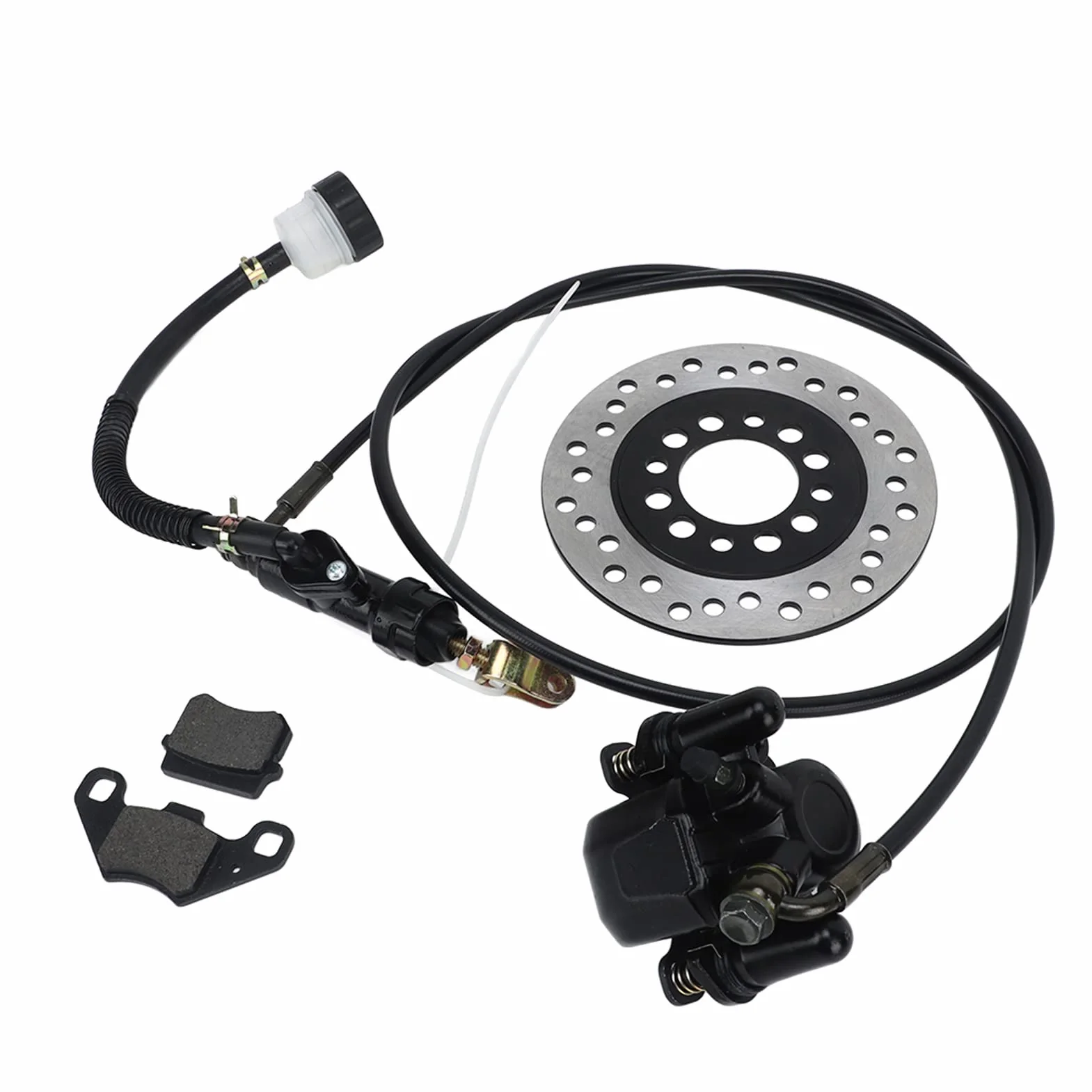Go Kart Hamulce Master Cylinder Kit Tylny Hydrauliczny Zacisk Hamulcowy Tarcza Wirnik Klocki