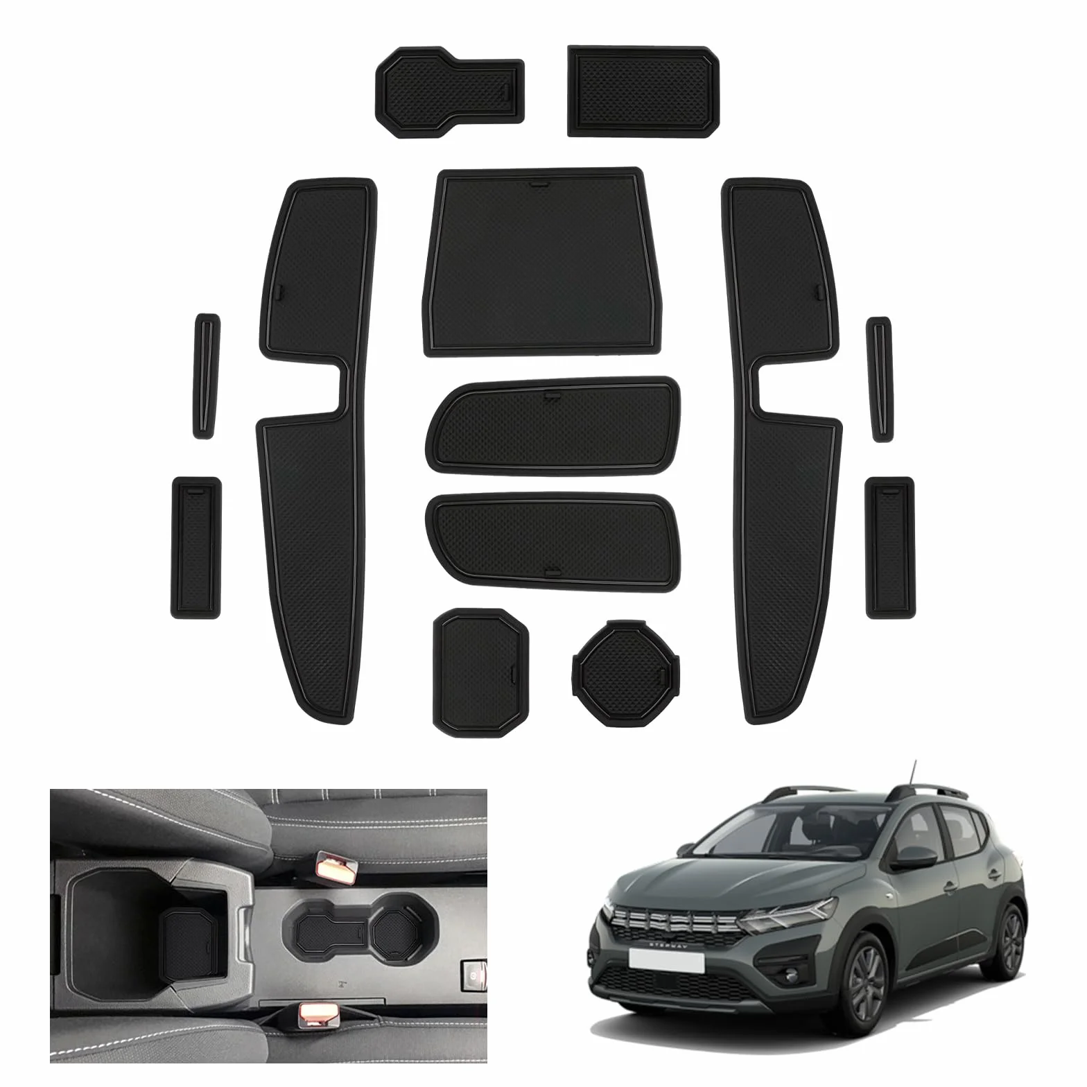 GAFAT Maty Antypoślizgowe Dacia Sandero 3 Sandero Stepway III 2021-2026 Czarny