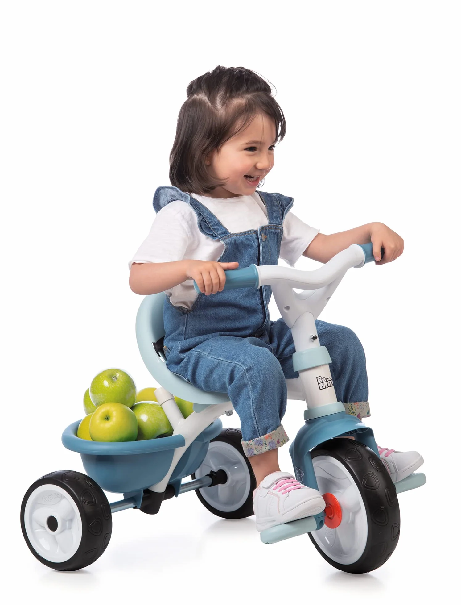 Smoby 7600740331 Be Move Rowerek Trójkołowy dla dzieci, trójkołowiec dziecięcy, blokada kierownicy i koła, pas bezpieczeństwa, przeznaczony jest dla dzieci od 15 miesiąca
