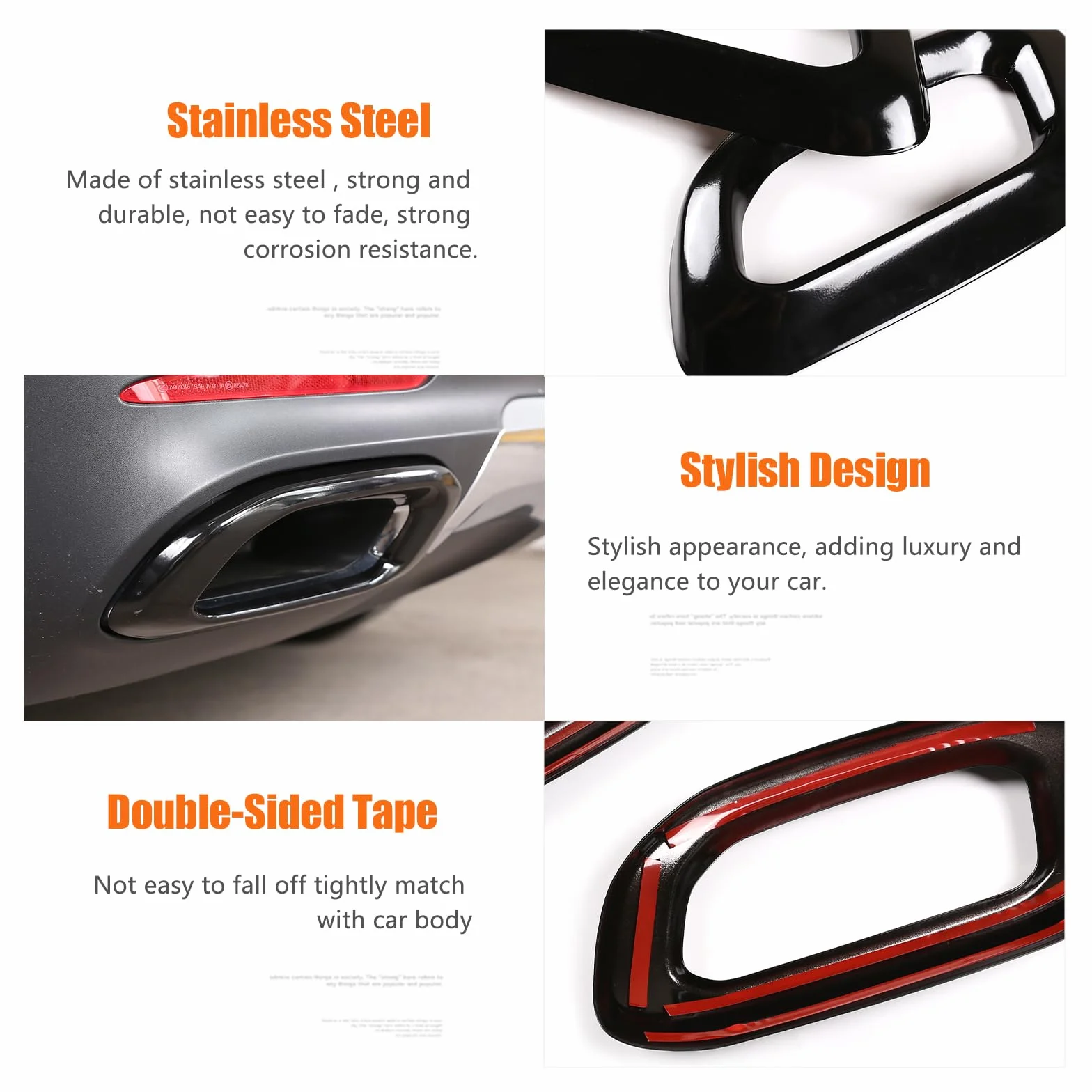 Tłumik rura wydechowa pokrywa tylna do MB GLE 350 GLE 450 GLC GLS W167 X253 X167 2020-2022 stal nierdzewna jasna czerń