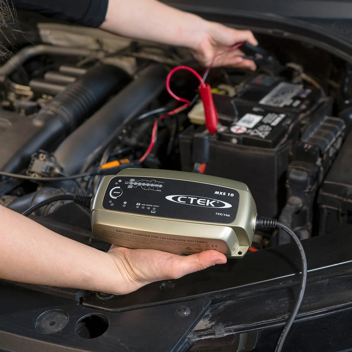 CTEK MXS 10, Ładowarka 12V Dla Większych Akumulatorów Samochodowych, Łódź, Ciężarówka, RV I Przyczepa Ładowarka, Odsiarczacz Baterii Z Dostaw I Tryby Regeneracji, Dedykowany Tryb AGM I Program Zimowy