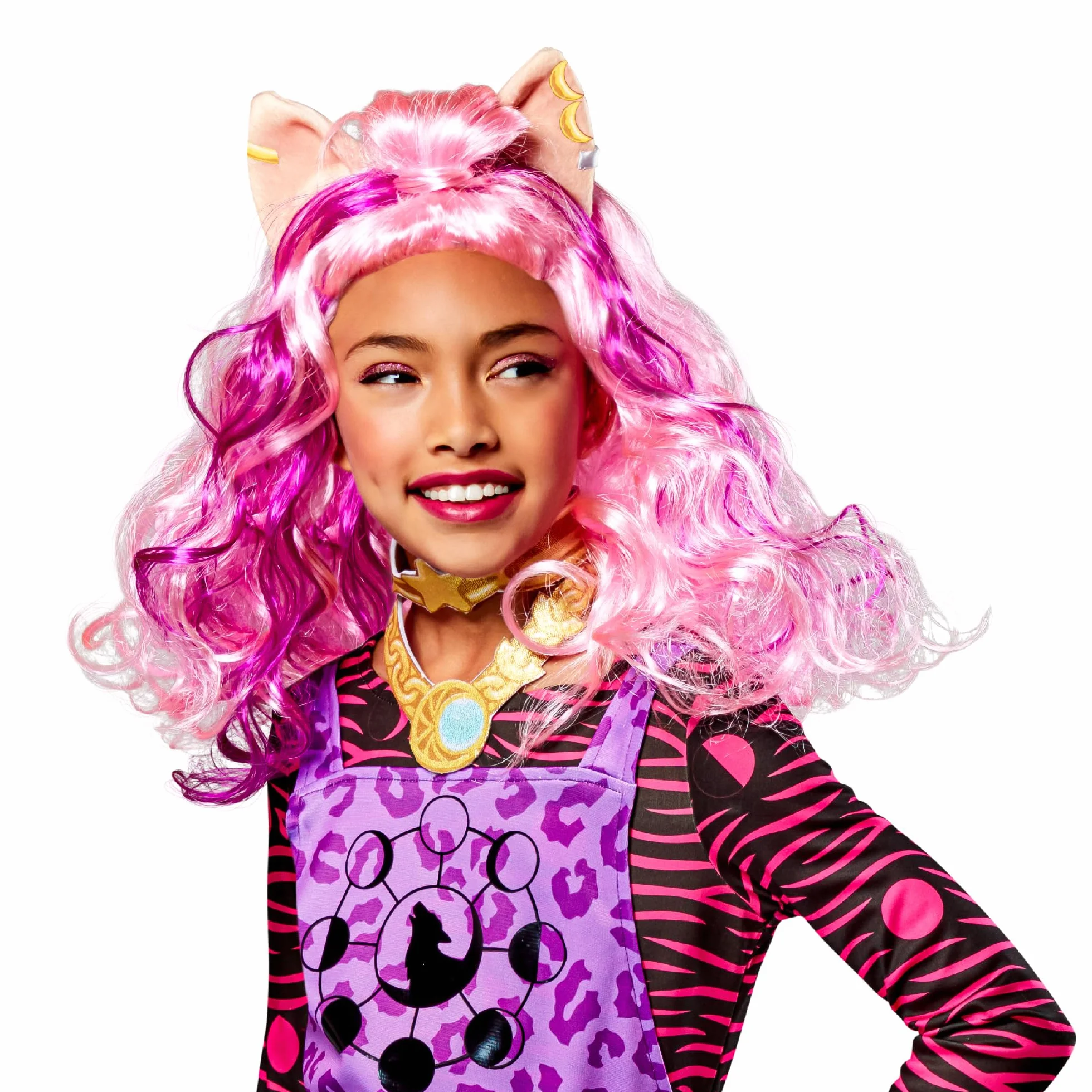 Rubies Oficjalna peruka Monster High Clawdeen Wolf dla dzieci, fantazyjne akcesoria do kostiumu, Halloween, Halloween