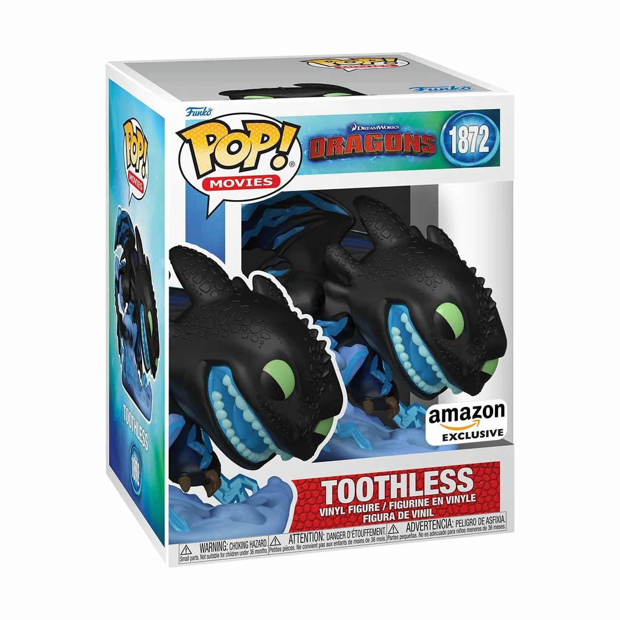 Funko POP! Premium: Jak wytresować smoka - Beznarzędziowy ze błyskawicą - Ekskluzywne Amazon - Figurka kolekcjonerska z winylu - pomysł na prezent - oficjalny towar - zabawki dla dzieci i dorosłych