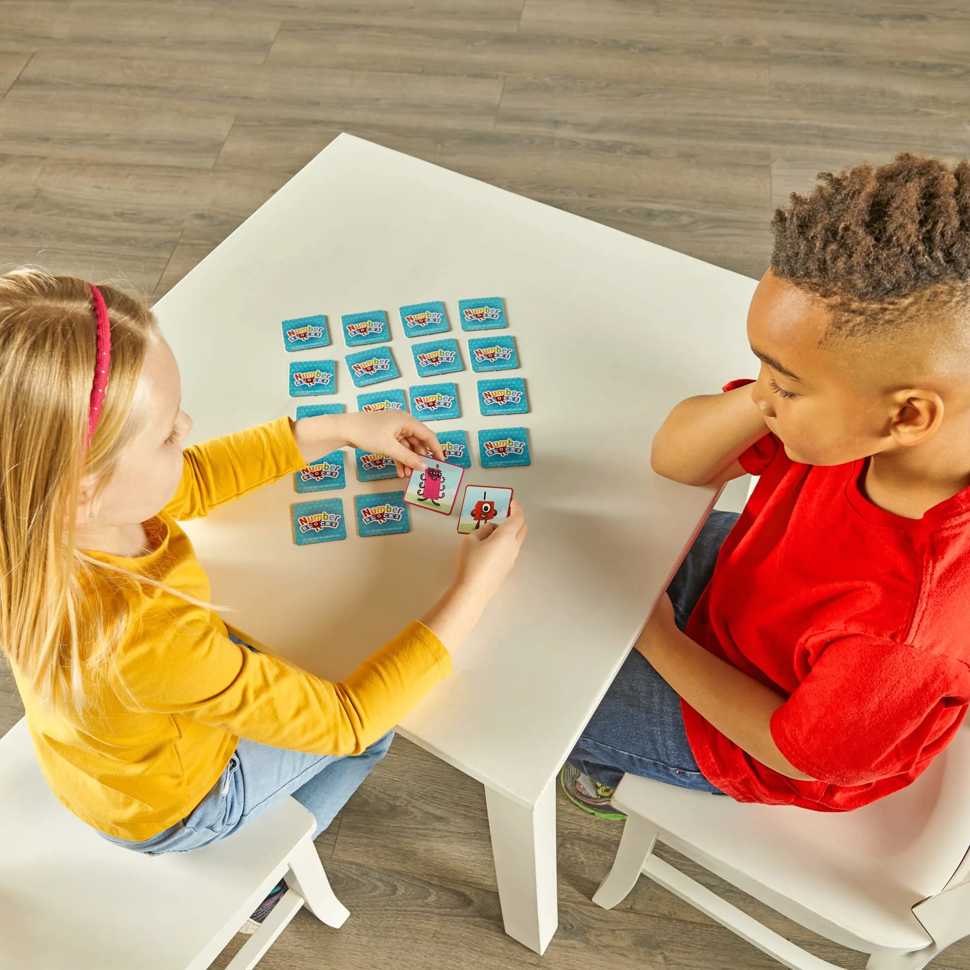 Learning Resources Gra pamięciowa Numberblocks, gra pamięciowa dla trzylatka, gra w dopasowywanie par dla dzieci od 3 lat, gra podróżna dla dzieci, dopasowywanie par na 4 sposoby, 80 elementów