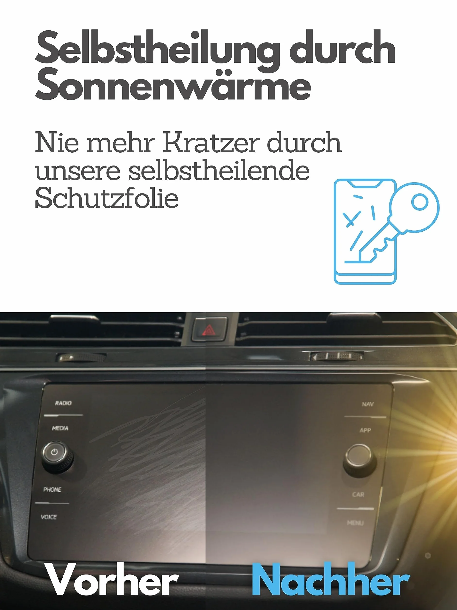 DISSKIN Folia ochronna na wyświetlacz Volkswagen Discover Media Pro Display samoregenerująca się matowa antybakteryjna
