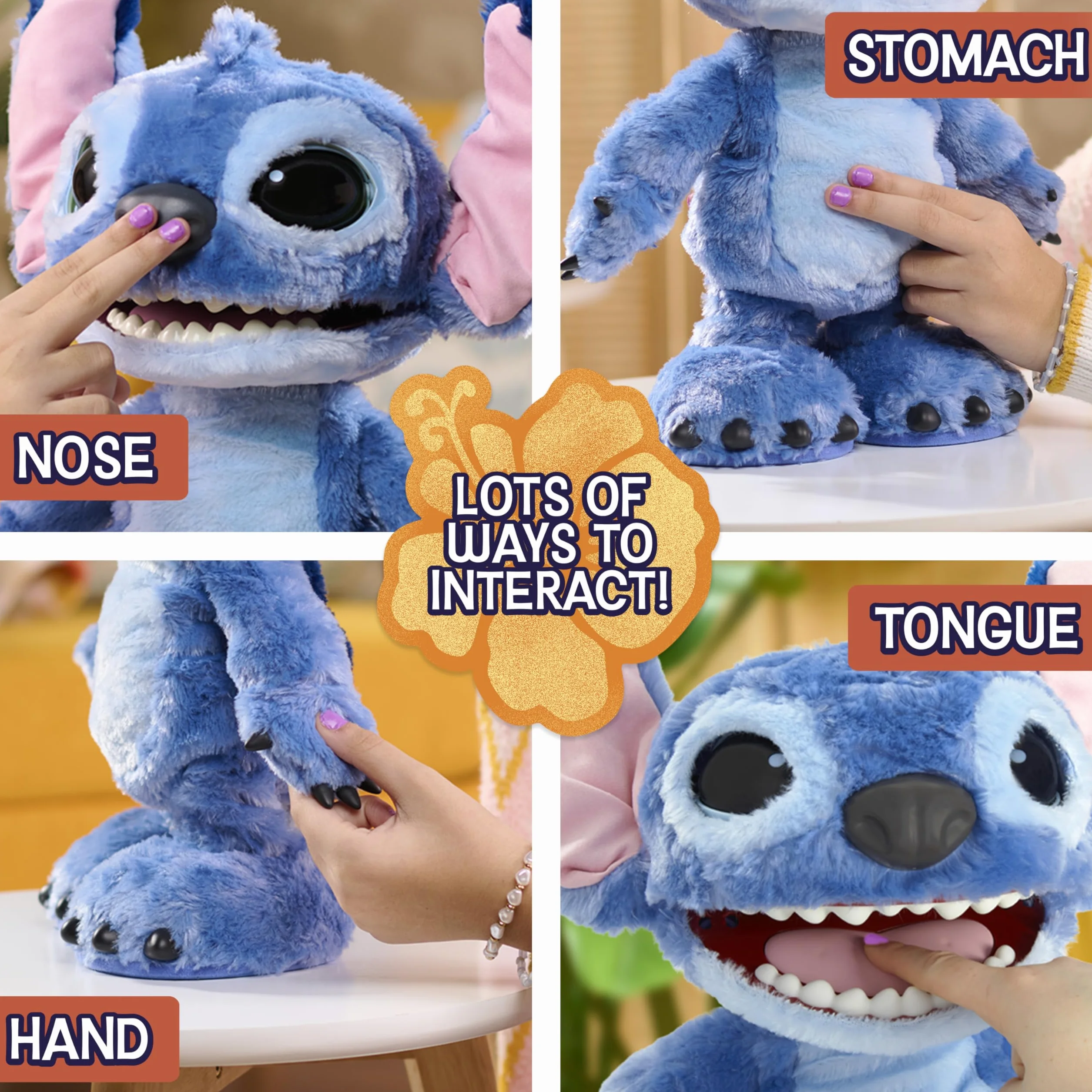 Disney Ultimate Stitch Interactive 17" Plush Toy, 100+ Sounds & Reactions, Inspired by Disney’s Live-Action Film, New Movie Toy for Fans, Girls, Boys, Kids 3+ by Just Play
