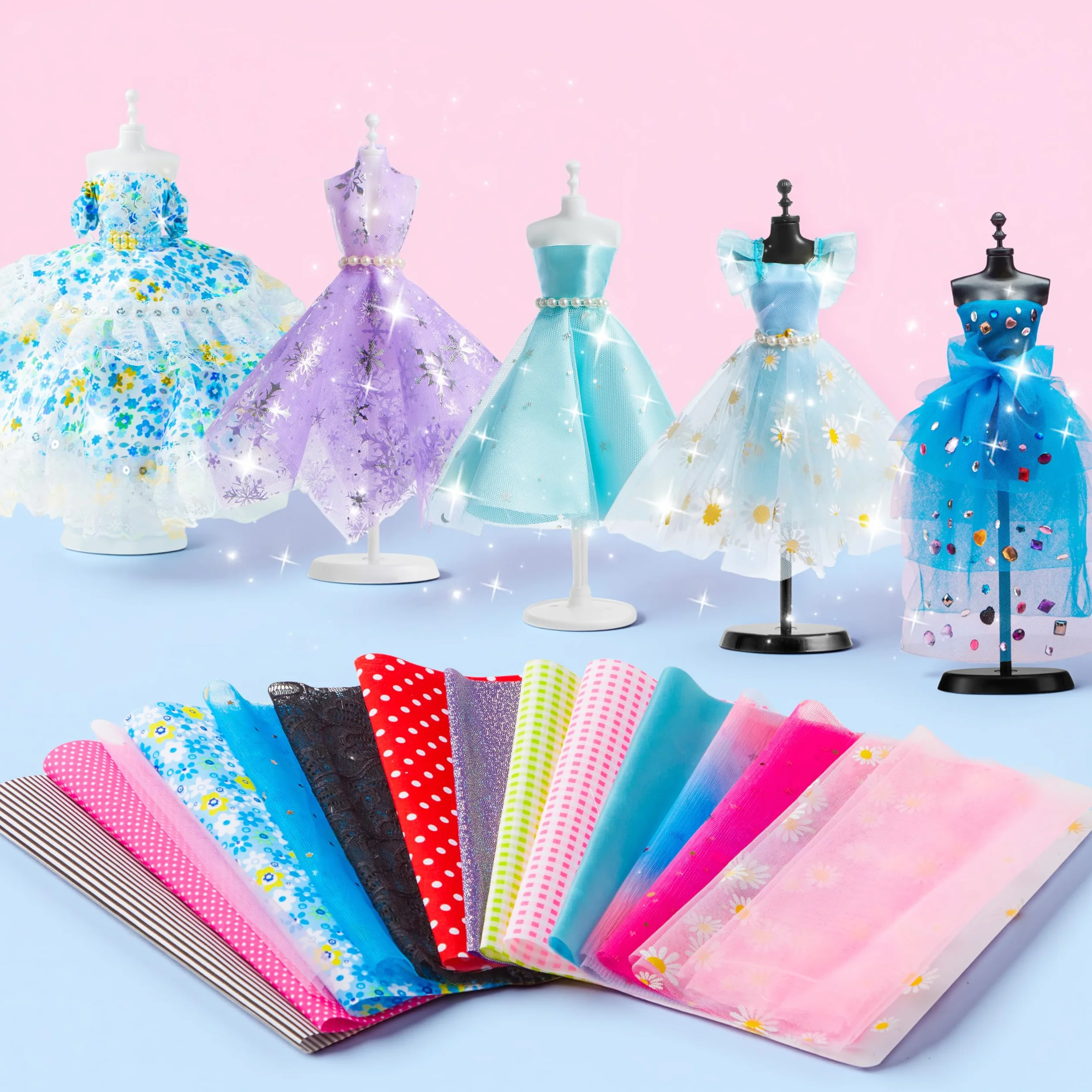 Klever Kits Zestaw projektanta mody dla dziewcząt, kreatywność, DIY, zabawki edukacyjne, zestaw do szycia dla dzieci
