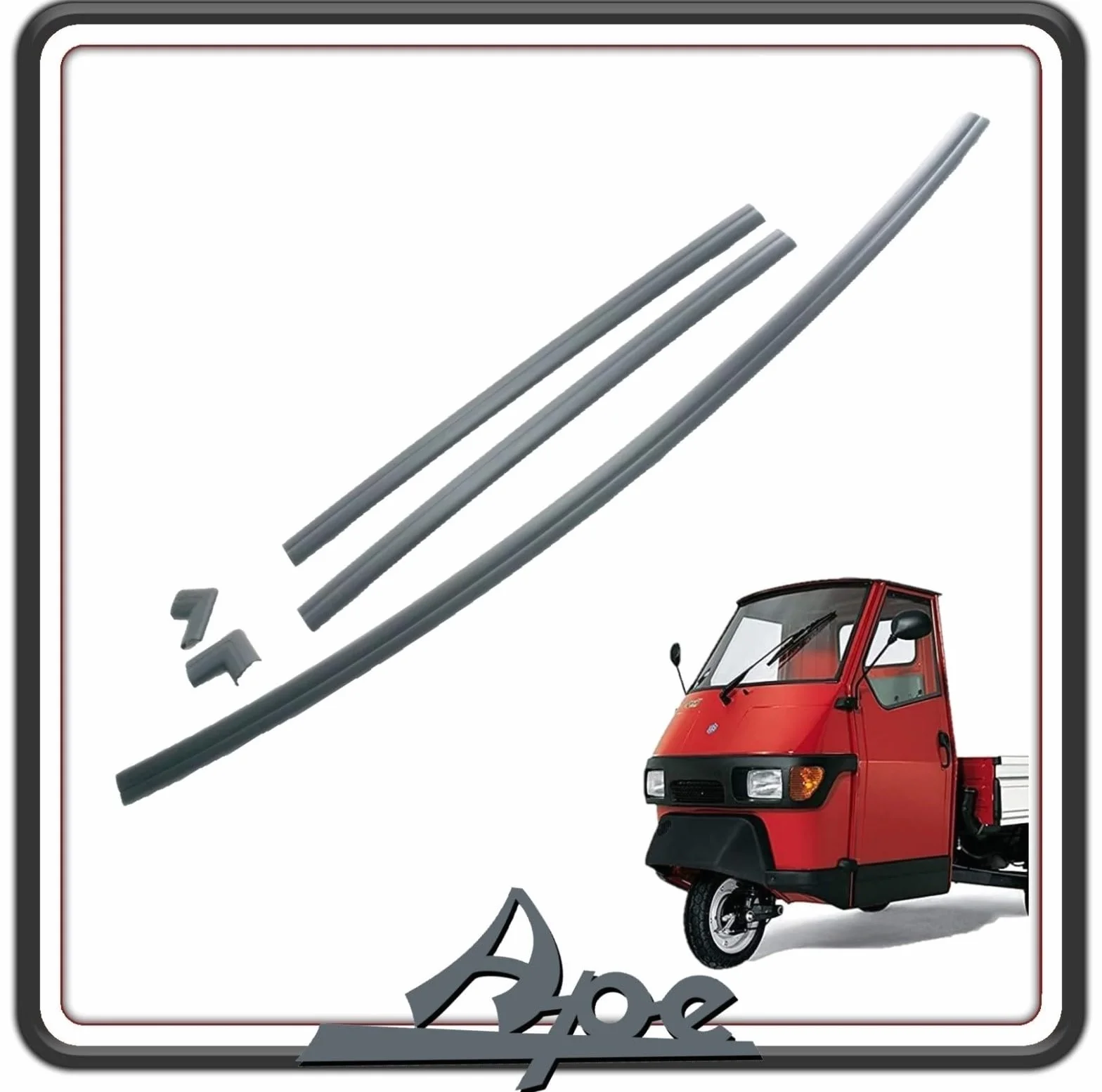 ZESTAW SERII USZCZELKI SZKŁA PRZEDNIA DO PIAGGIO APE 50 OD 1985-1989 ORYGINALNY PIAGGIO.