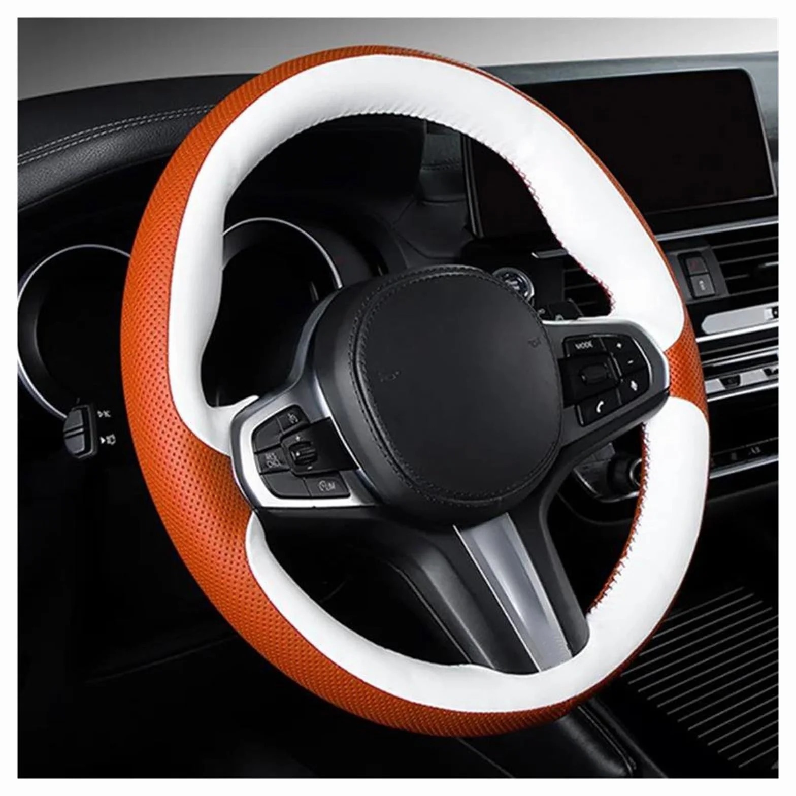 Pokrowiec na kierownicę samochodu DIY pokrowiec na kierownicę do samochodu dla BMW G30 G31 G32 G20 G21 G11 G12 G14 G15 G16 X3 G01 X4 G02 X5 G05 X7 G07 Pokrowiec na kierownicę samochodową czerwone wino