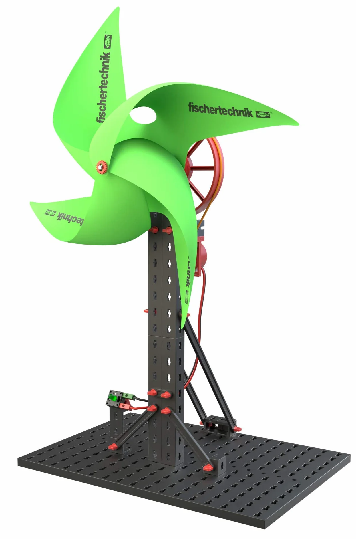 fischertechnik 559879 PROFI Green Energy – zestaw do montażu dla dzieci od 9 lat, skrzynka eksperymentalna dla energii słonecznej, wiatrowej i wodnej, w zestawie moduły słoneczne i silnik solarny