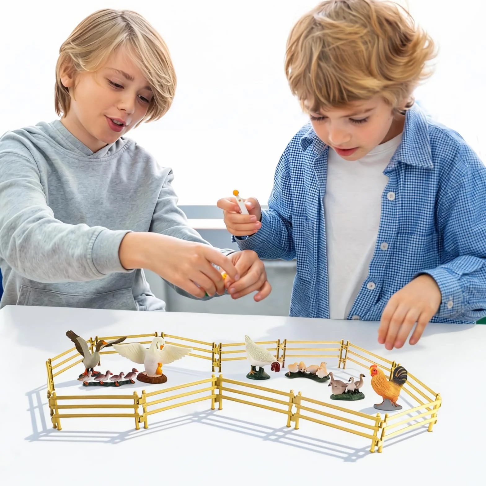 80 sztuk miniaturowych ogrodzeń do scen rolnych, ogrodzenia koni, zabawki, ogrodzenia, akcesoria do ogrodzenia dla rodziców i dzieci, interaktywna zabawa, zestaw "zrób to sam", prezent