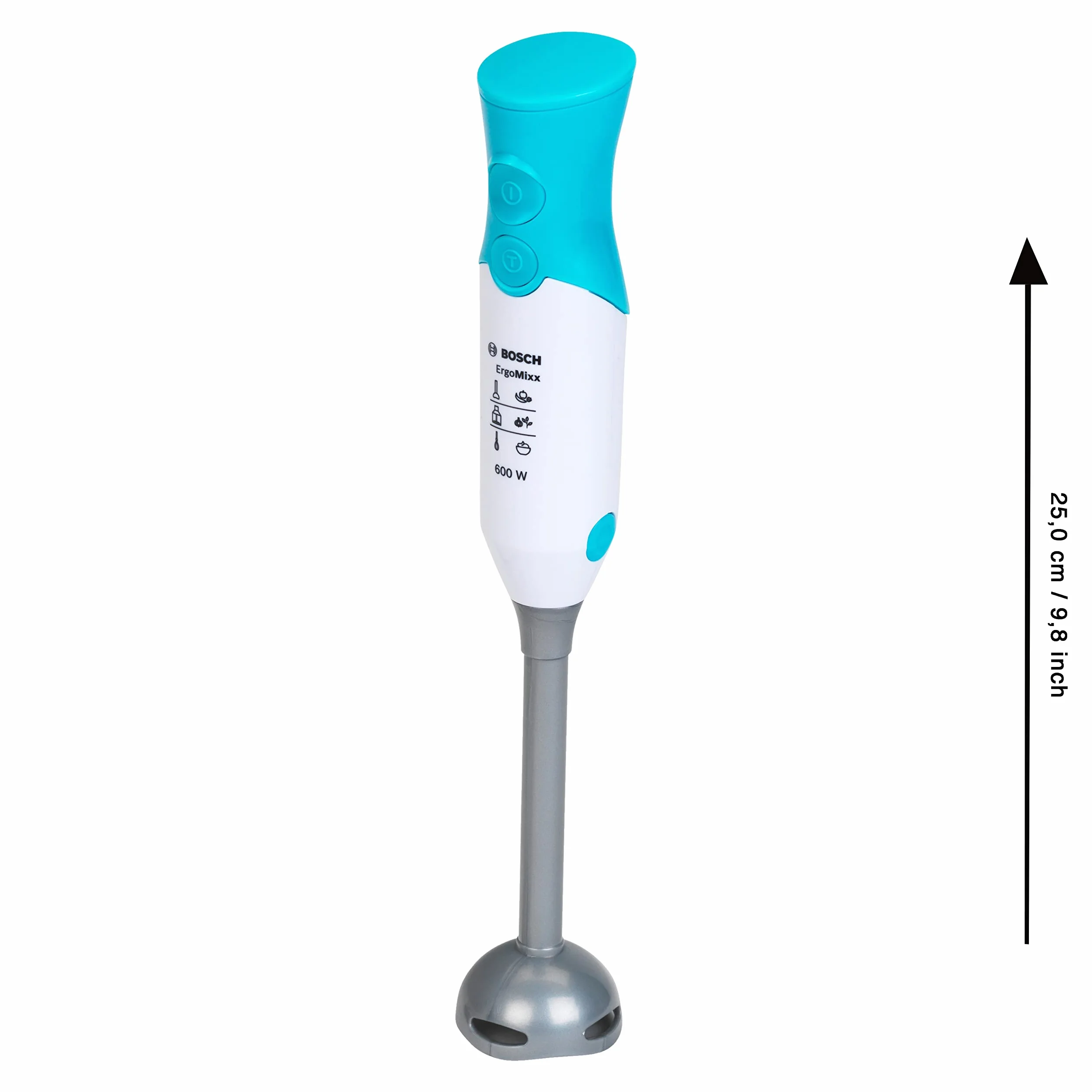 Theo Klein 9532 Blender rczny Bosch | Atrapa bezpieczna dla dzieci, posiada obrotowe pseudoostrza oraz miark | Wymiary: 8 cm x 8 cm x 27,5 cm I Dla dzieci w wieku od 3 lat