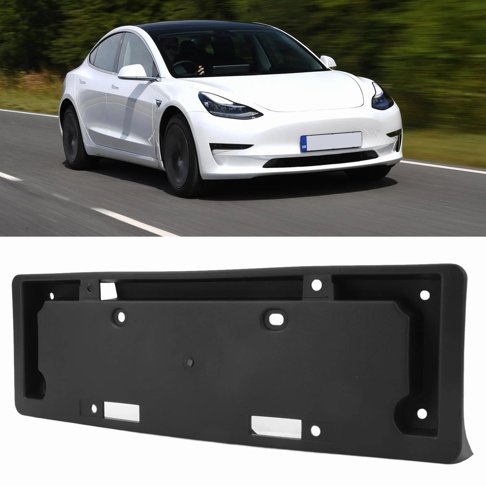 Przednia Tablica Rejestracyjna Tesla 3 2017-2023 1096834-00-B Uchwyt Montażowy
