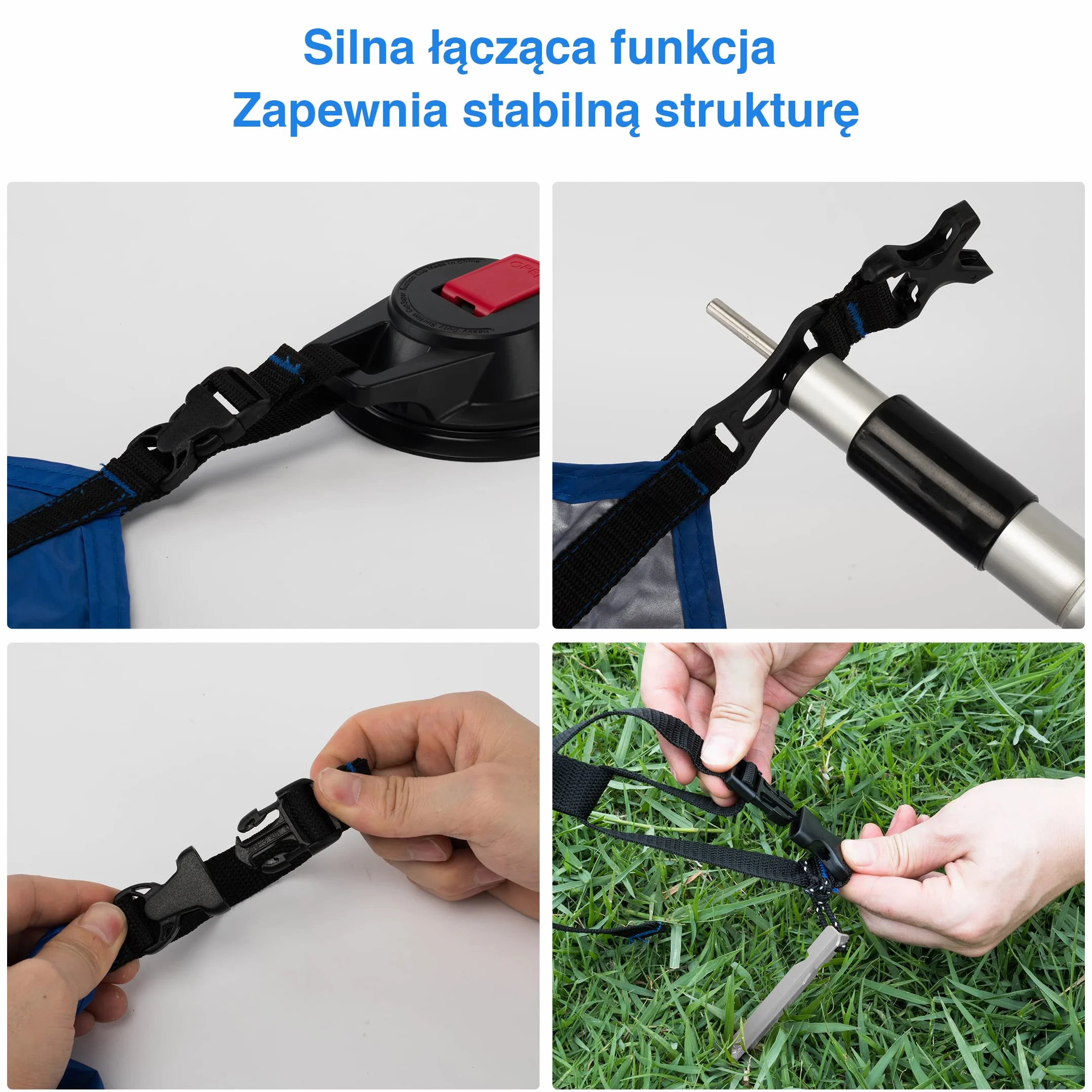 Ultrasport Tendalino Z Auto-Baldacchino Ochrona Podeszwy Wytrzymały Materiał Niebieski