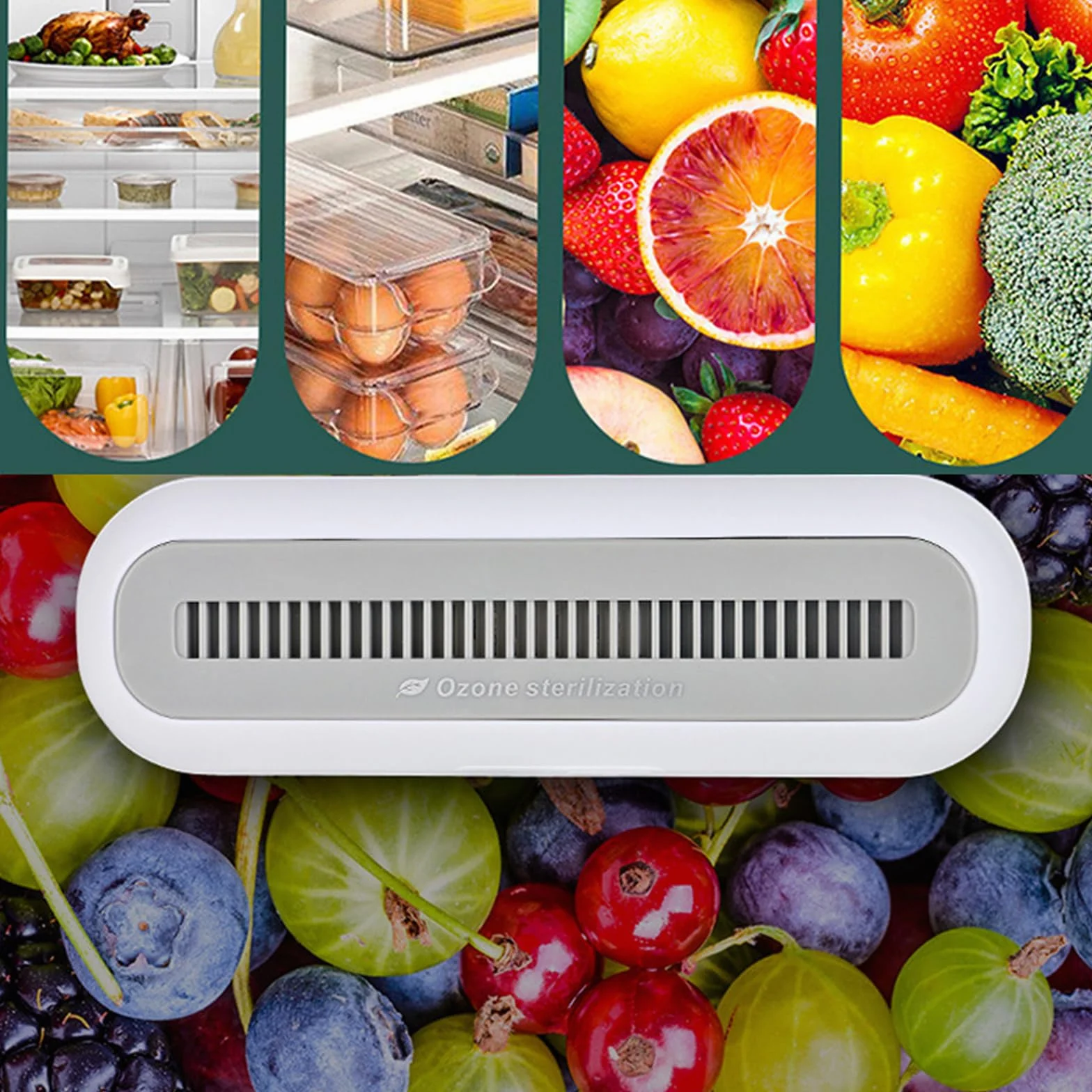 Mini generator ozonu, urządzenie do usuwania zapachów z ładowaniem przez USB, do lodówki, samochodu, butów, szafy na ubrania i neutralizator zapachów (biały)