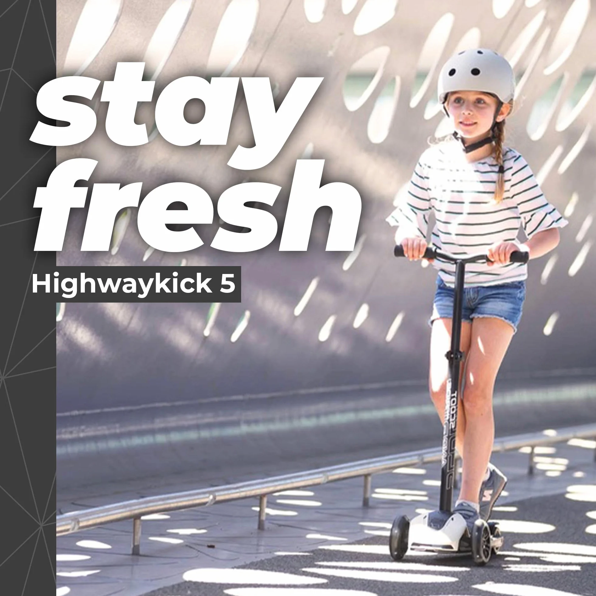 Scoot & Ride Highwaykick 5 Led Hulajnoga, Szary, 55 cm x 15 cm x 24 cm