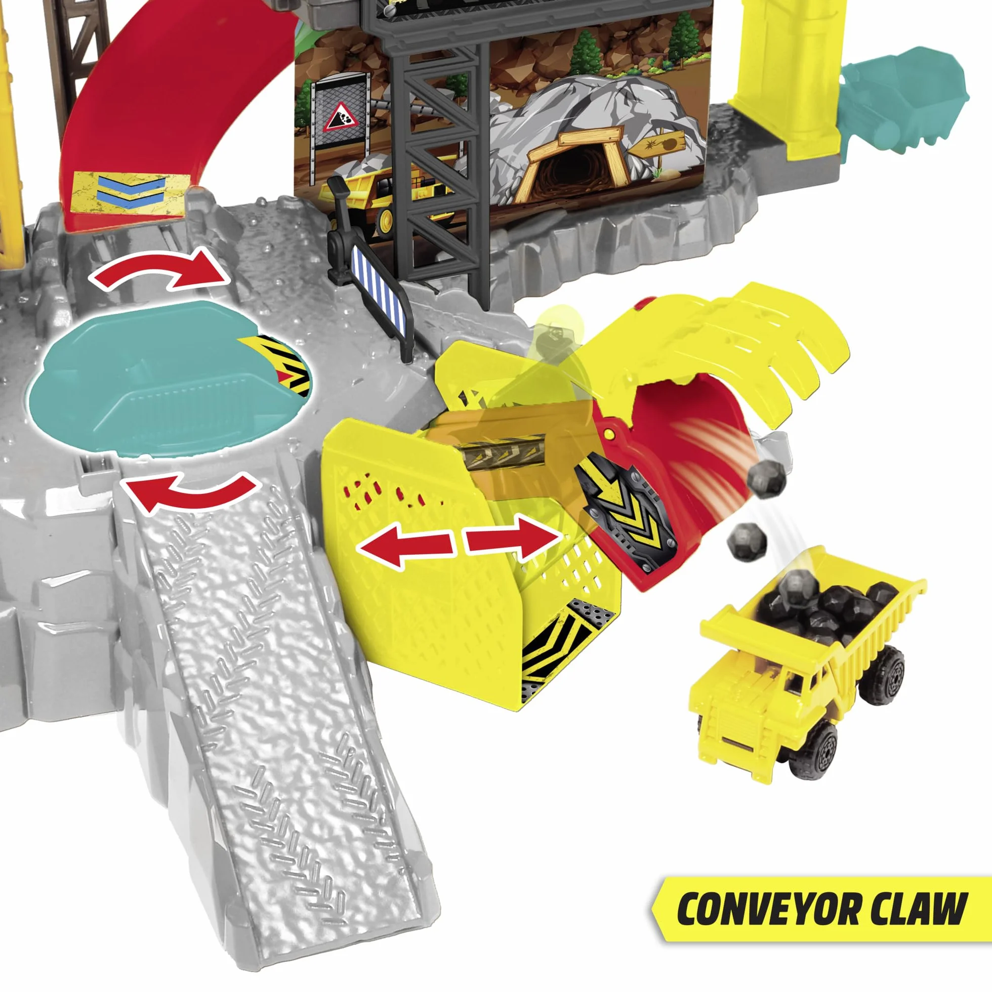 Dickie Toys - Zabawka budowlana – duży zestaw do zabawy z dźwigiem, 4 pojazdy na placu budowy, oświetlenie, dźwięk, akcesoria i wiele funkcji, dla dzieci od 3 lat, 79 x 52 x 42 cm