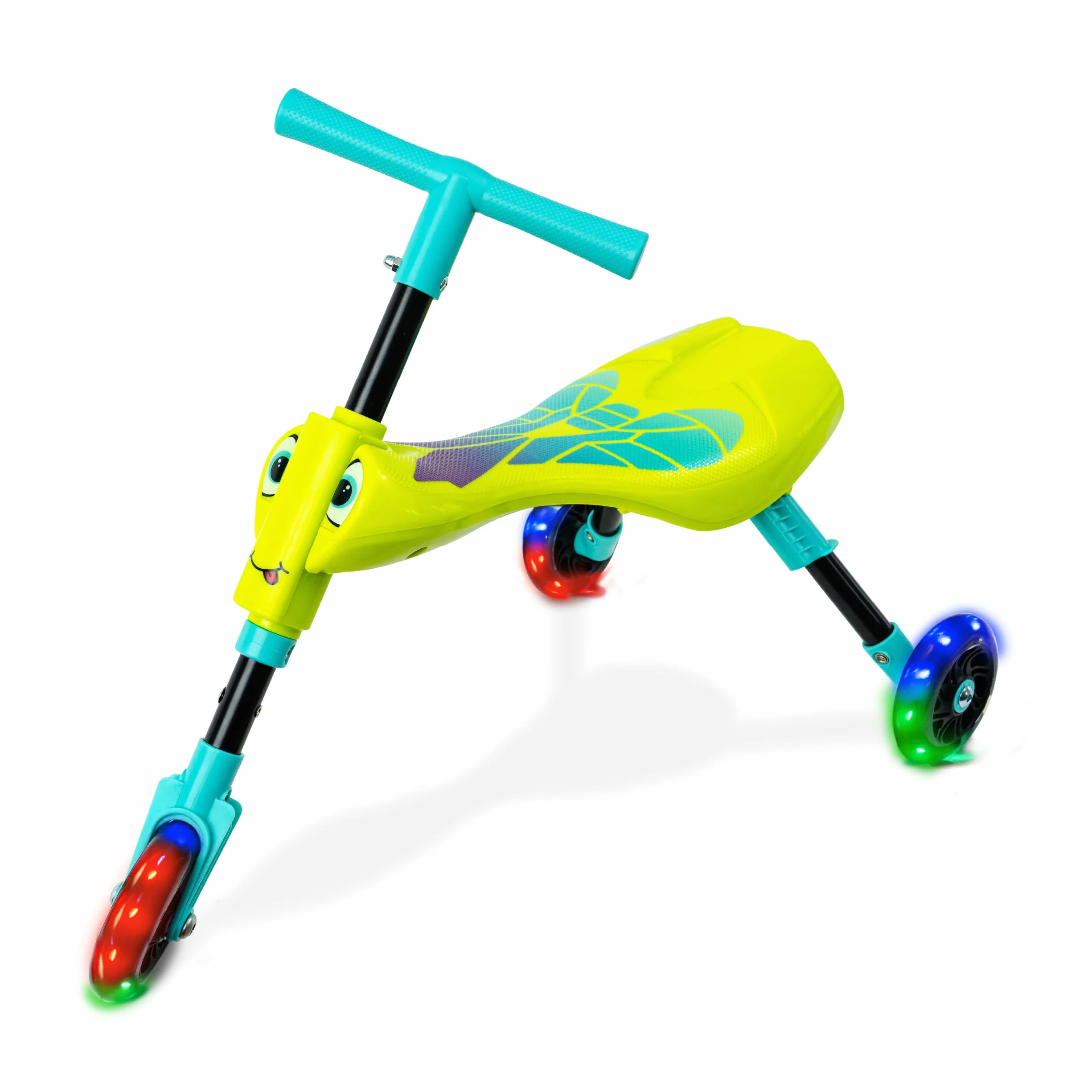Scuttlebug 8615 Firefly Light Up Trike rower w wieku 1-3 lat, składany trójkołowy rower trójkołowy dla chłopców i dziewcząt w wieku 1+ lat, rozwijaj równowagę Twojego malucha i umiejętności