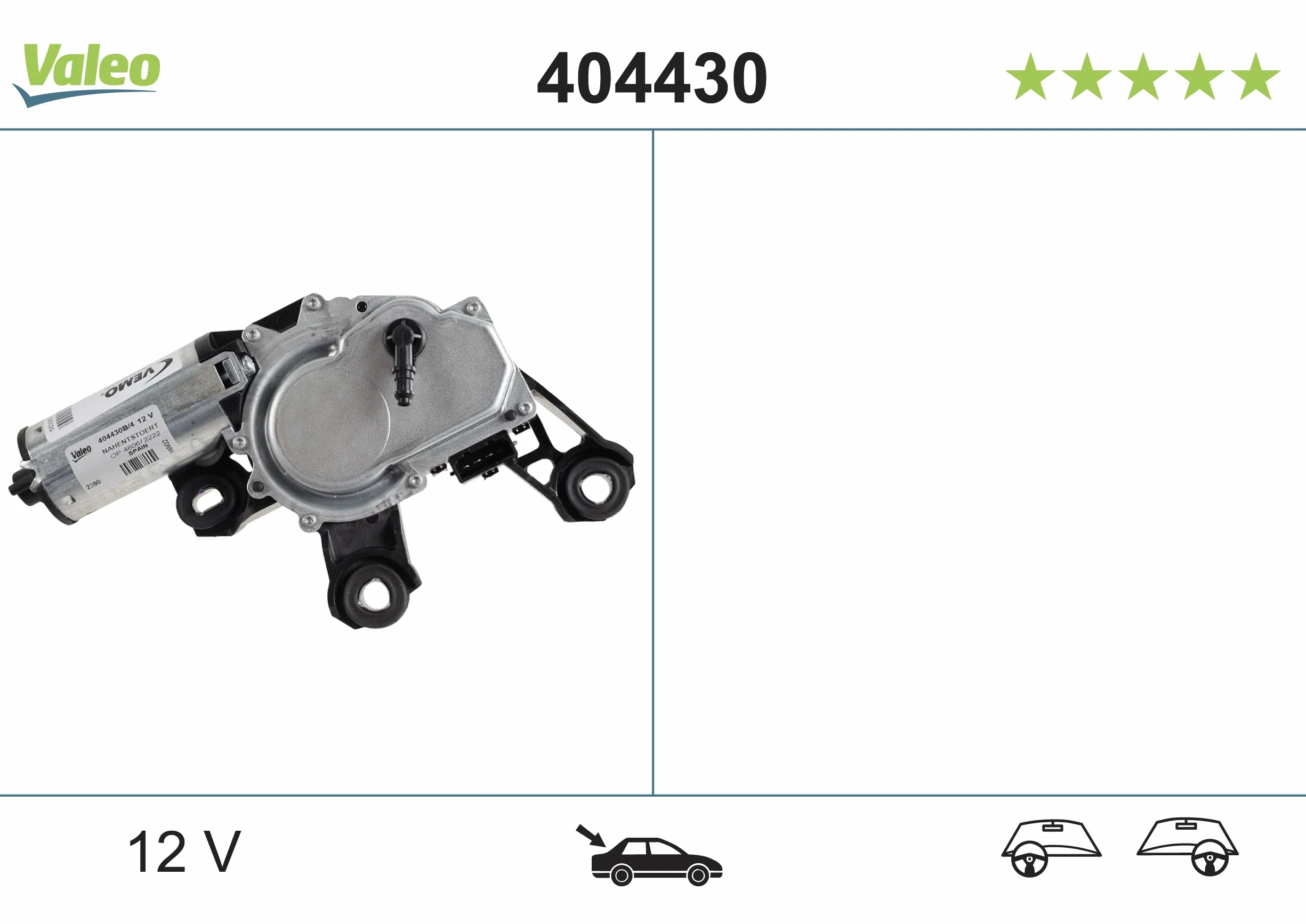 VALEO Silnik Wycieraczki Tył 404430 A3 A4 A6 Passat