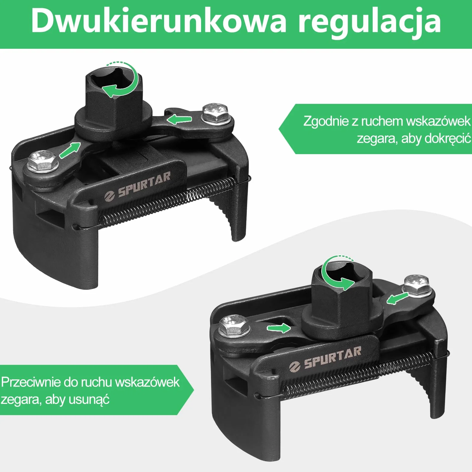Spurtar Regulowany klucz do filtra oleju 60-80 mm uniwersalne narzędzie do usuwania filtra oleju