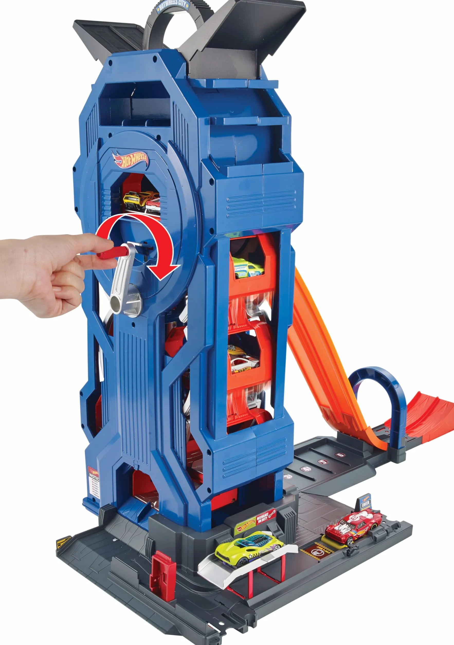 Hot Wheels FTB68 City Parking Garażowy Z Torami I Pojazdami, Wielokolorowy, Jeden Rozmiar