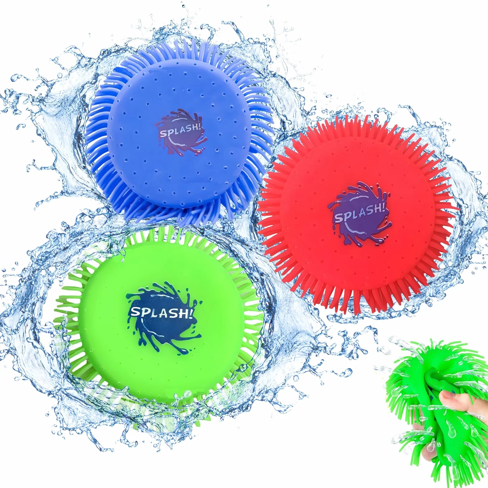 3 sztuki frisbee o średnicy 17 cm, miękka zabawka wodna dla dzieci, nadaje się na letnie przyjęcie, basen, plażę, jasne kolory, miękkie i trwałe