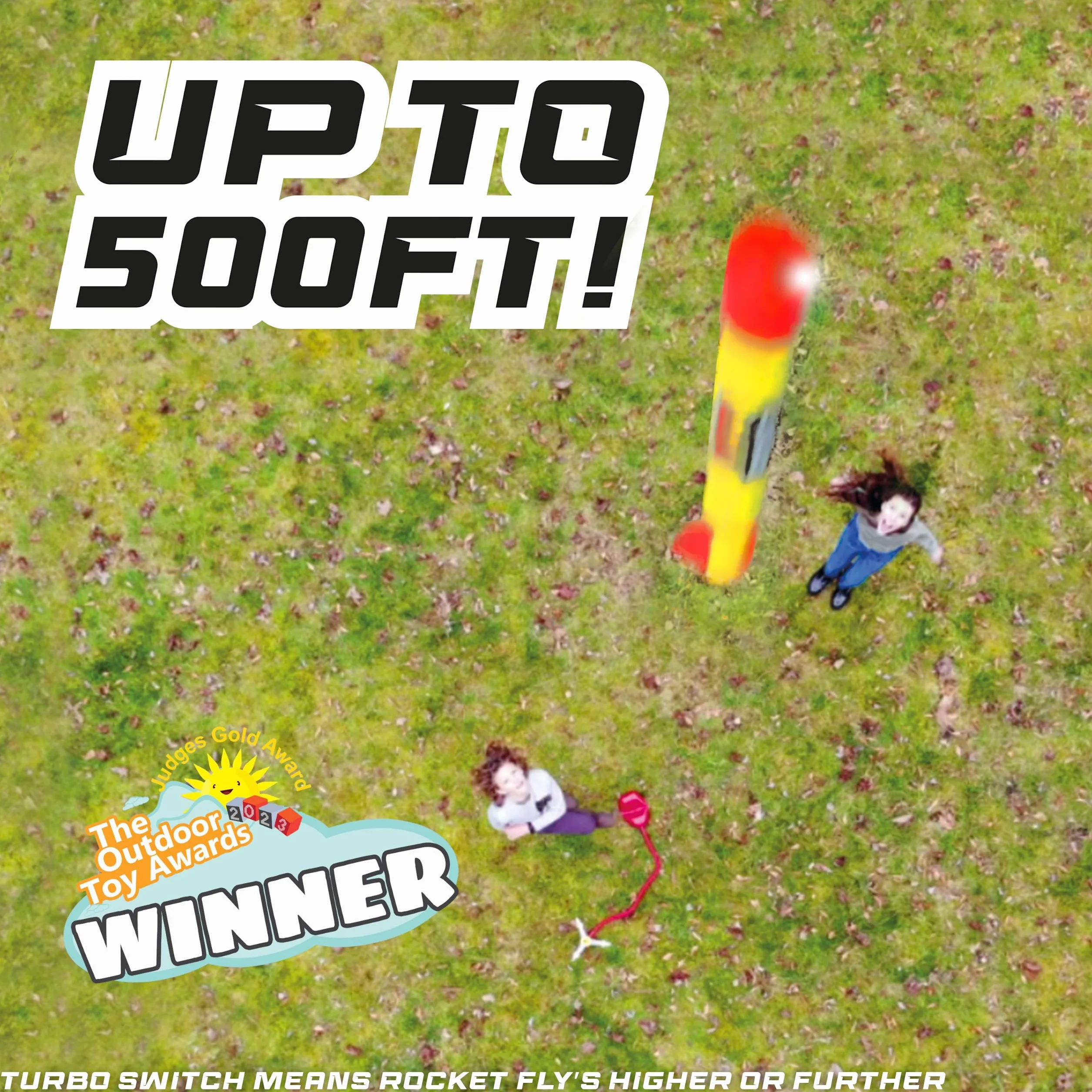 BANDAI - Hypr Rocket Jump 500 wyrzutnia rakiet - Wow Stuff 3 - WS01400 Multicolor - Leć wyżej, szybciej, dalej, osiągaj niesamowite nowe wysokości dzięki HYPR Rocket!