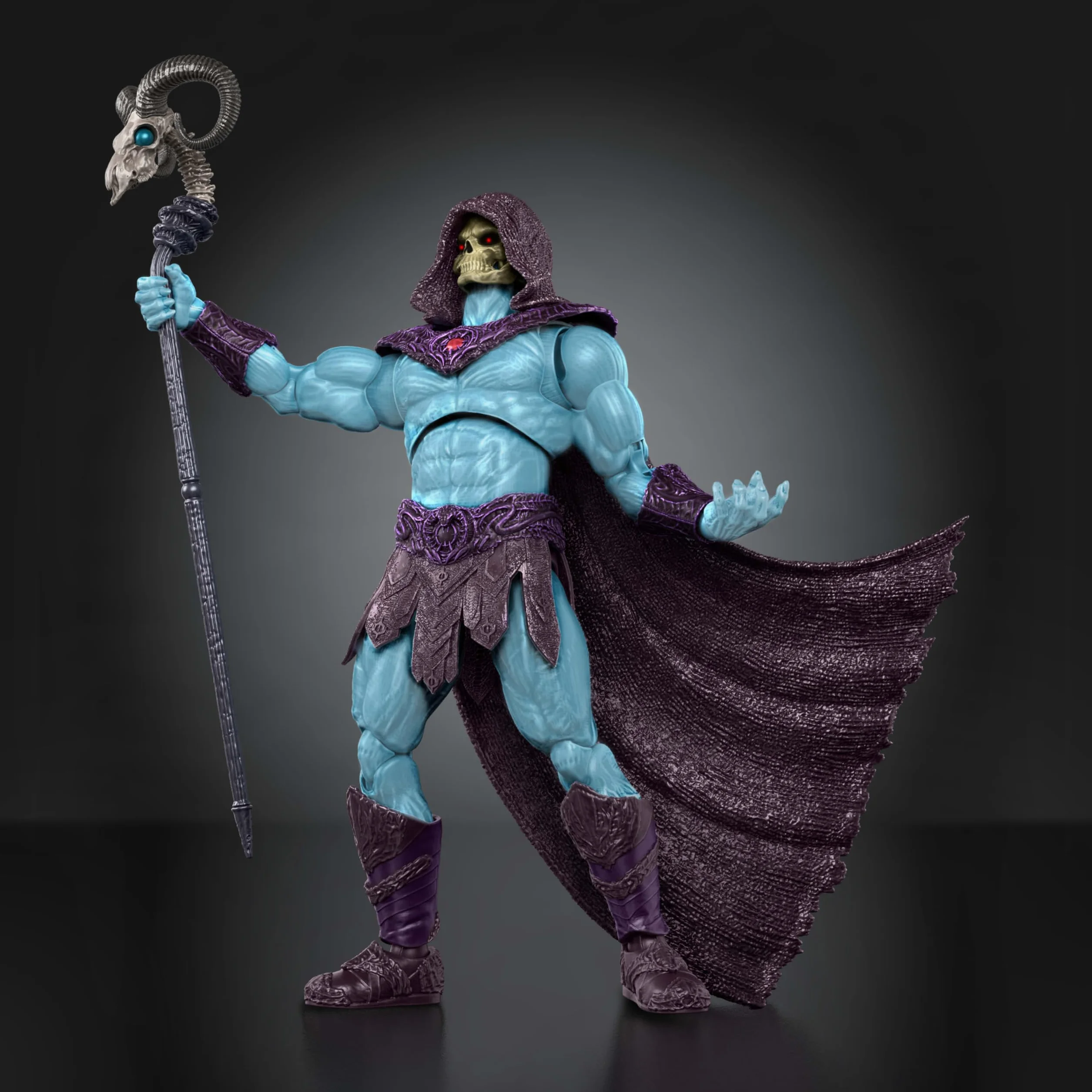 Masters of the Universe Chronicles Władcy Wszechświata Film 2026 Szkieletor Figurka w skali 1:12, złoczyńca z filmu z 2026 roku, jak Jared Leto, akcesorium kostur, zabawka dla dzieci 6+, JKJ23