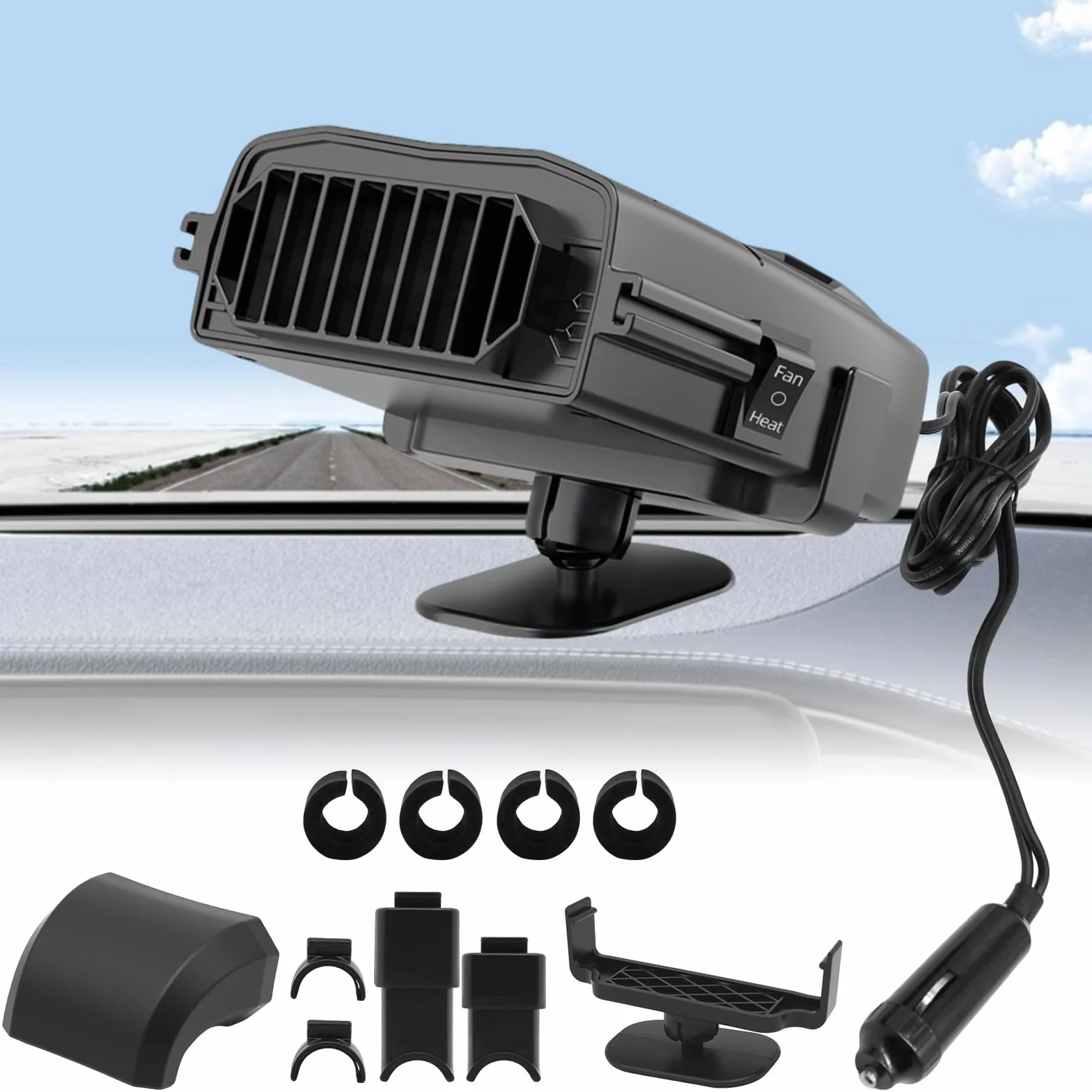 Ogrzewanie samochodowe 2 w 1 12V 150W 360° do samochodu SUV Van