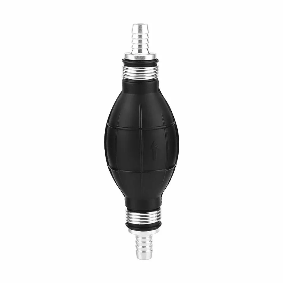 EVGATSAUTO Ręczna pompa paliwa, ręczna pompa strzykowa Typ żarówki Guma i aluminium do wszystkich paliw do łodzi samochodowych Marine zaburtowy, pompa paliwa (12 mm)