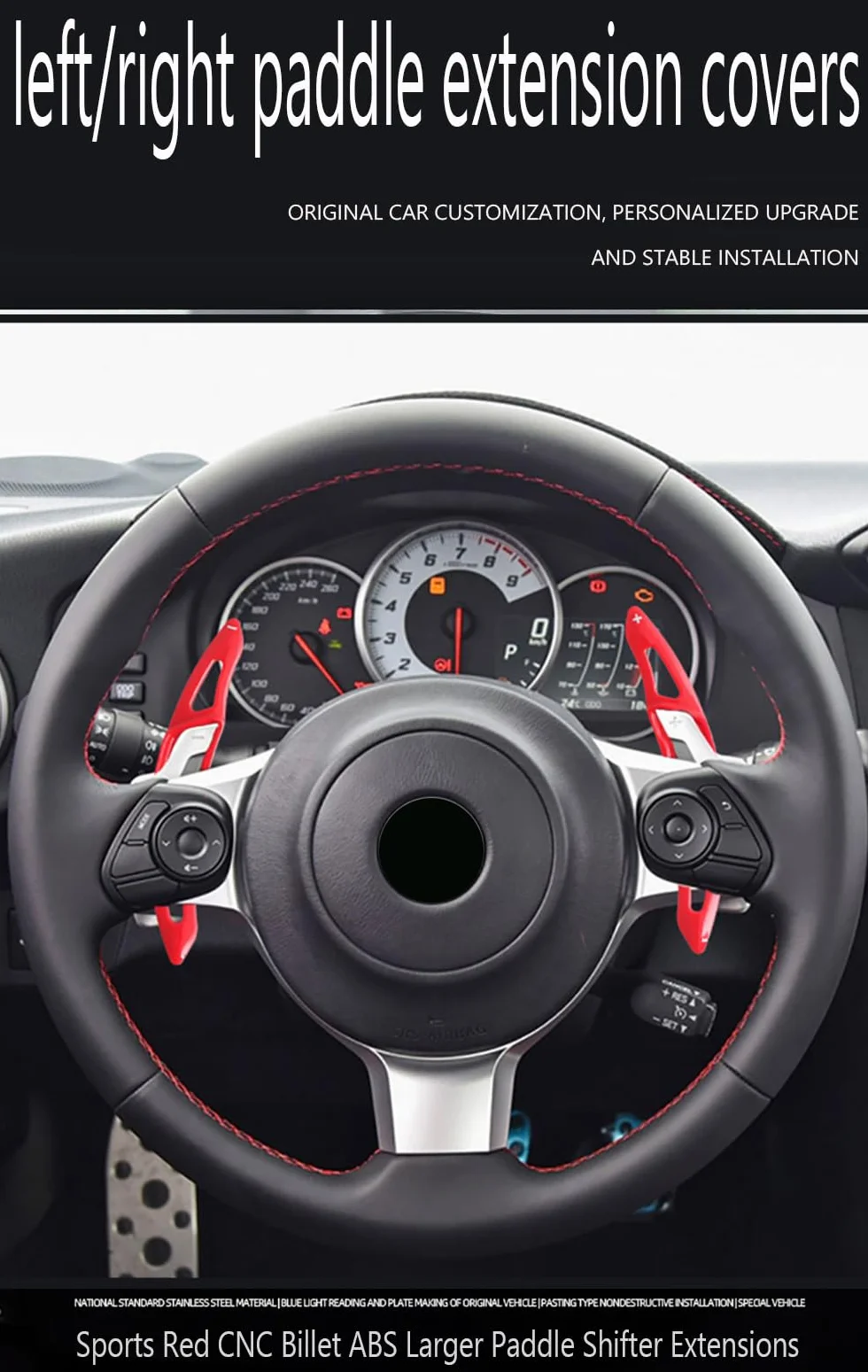 Przedłużenie łopatek kierownicy samochodowej, pasuje do Subaru Forester XV Legacy Outback 2016 WRX 2019 BRZ Shift Paddles Extension, kierownica do skrzyni biegów, przedłużacze, włókno węglowe,