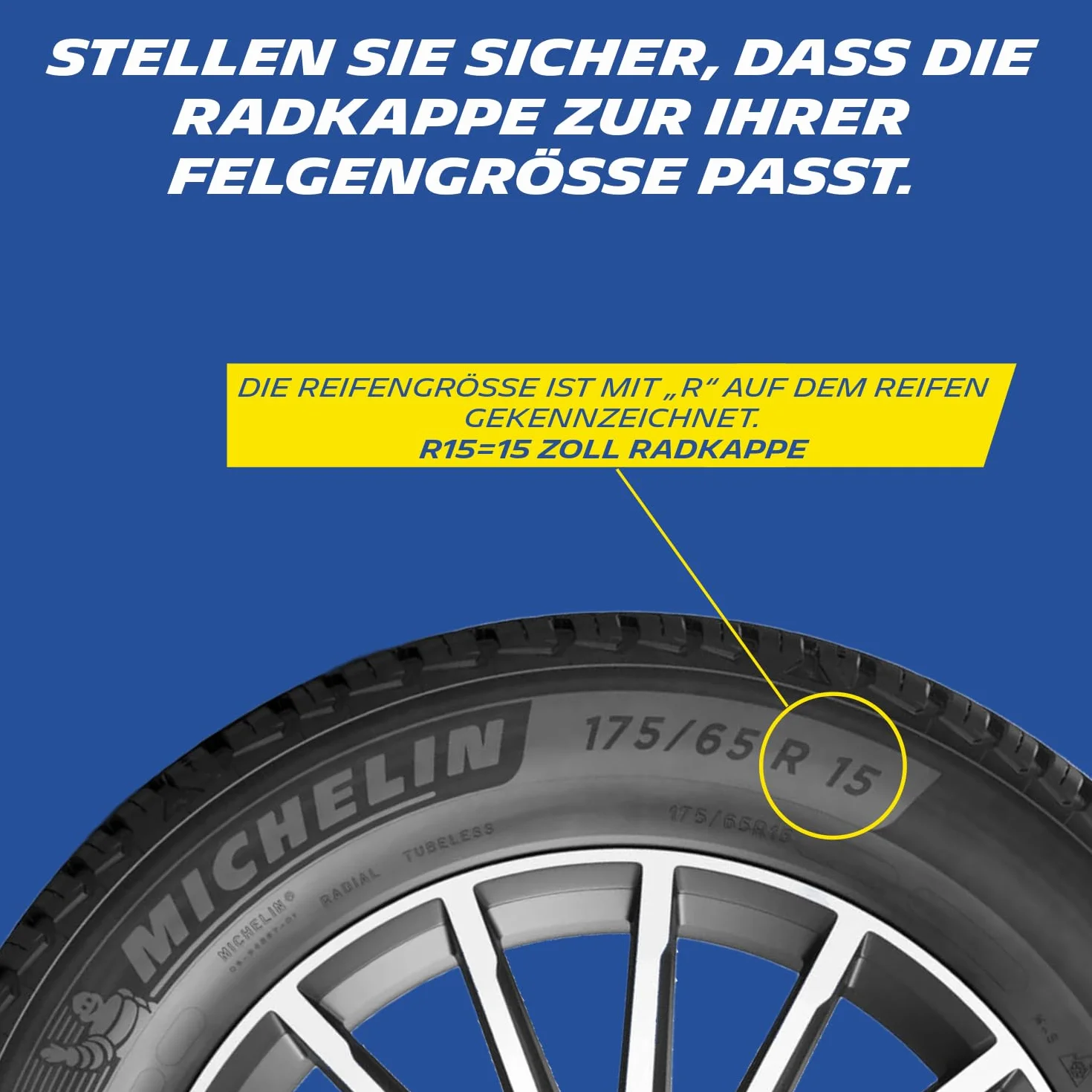 MICHELIN Fabienne uniwersalne kołpaki ozdobne 4 sztuki czarne ABS