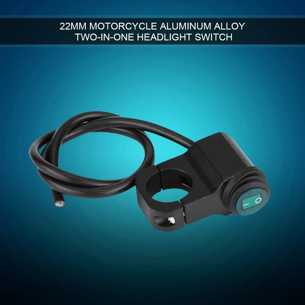 Przełącznik na kierownicę motocykla 22mm wodoodporny 12V