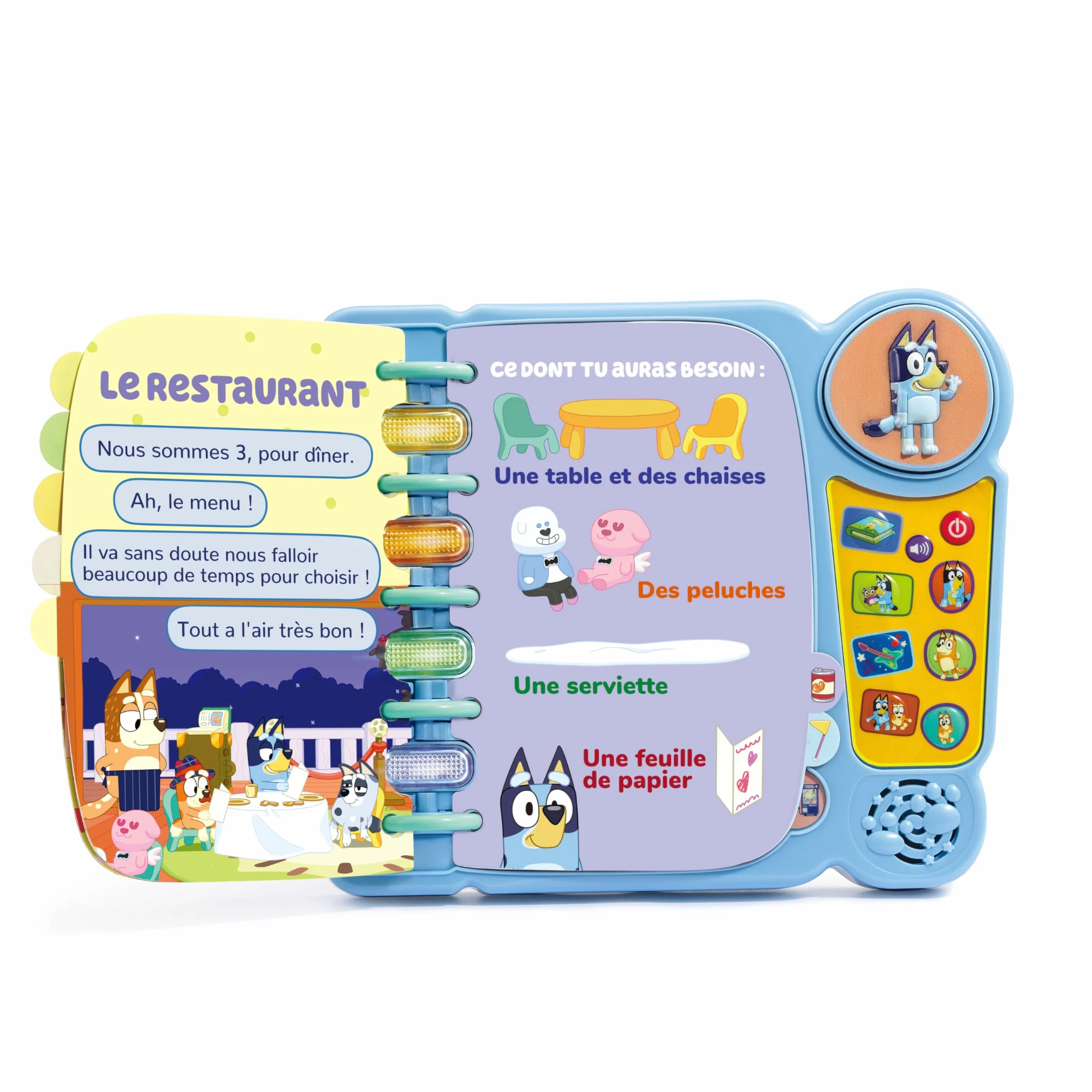 VTech Bluey - Moja interaktywna książka do gier, książka edukacyjna dla dzieci, zabawka Bluey - 3/7 lat - wersja PL