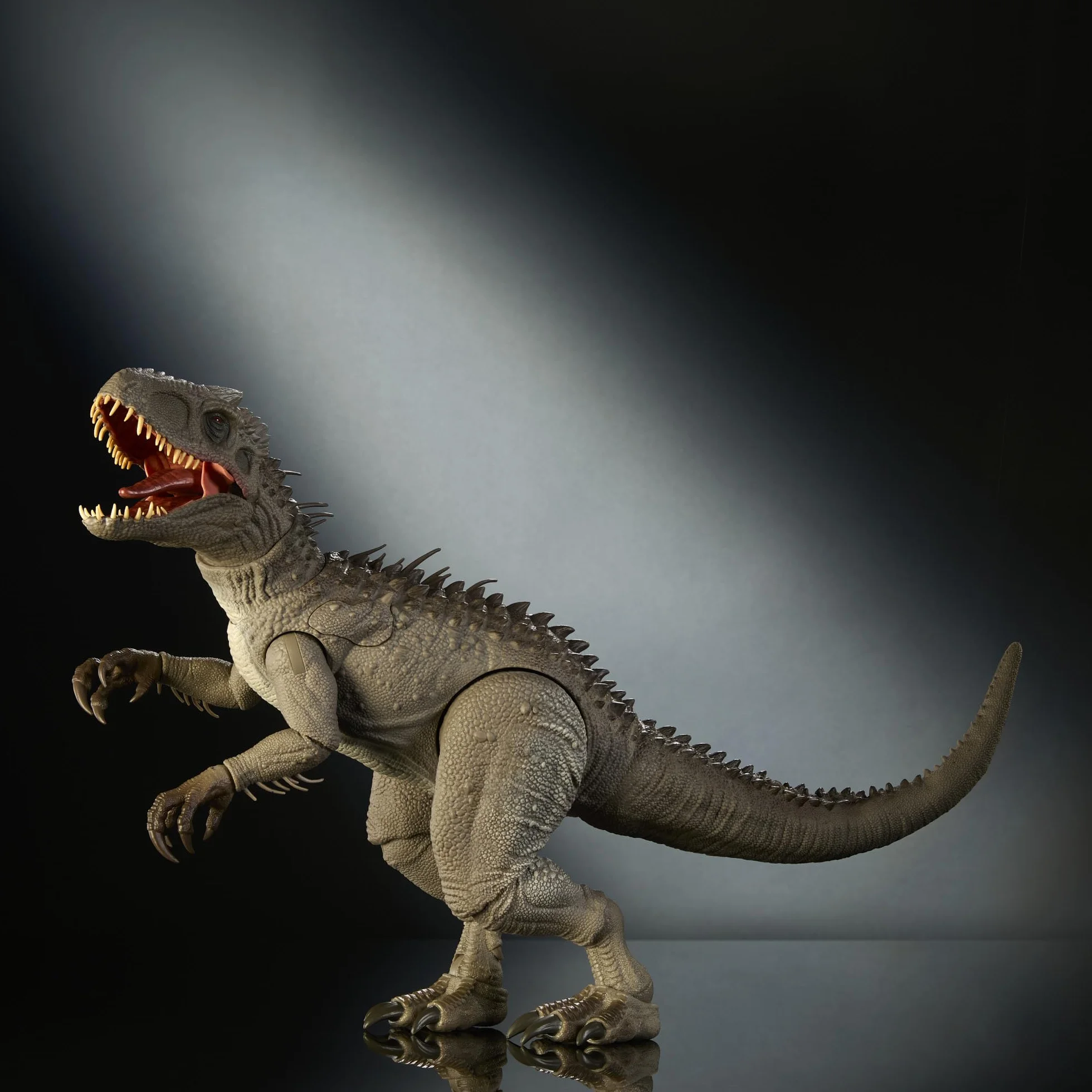 Mattel Jurassic World Kolekcja Hammonda Indominus Rex Dinozaur, duża figurka deluxe, punkty ruchu, wymienne szpony i „implant do śledzenia”, zabawka dla dzieci 8+, fanów i kolekcjonerów, JKG98