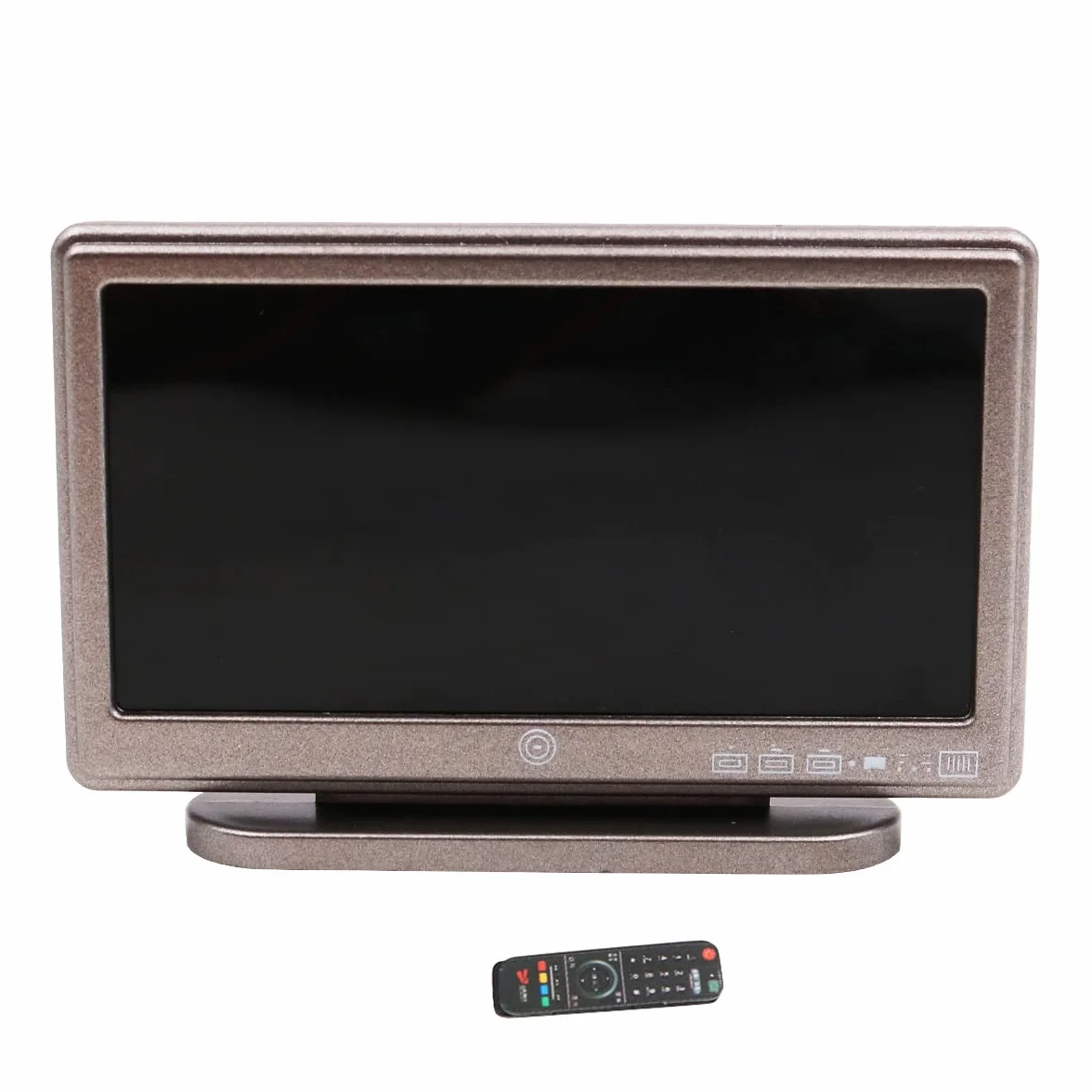 WANGCL Domek dla lalek TV 1/12 Miniaturowy telewizor z pilotem do mebli Barbie Domek dla lalek Akcesoria