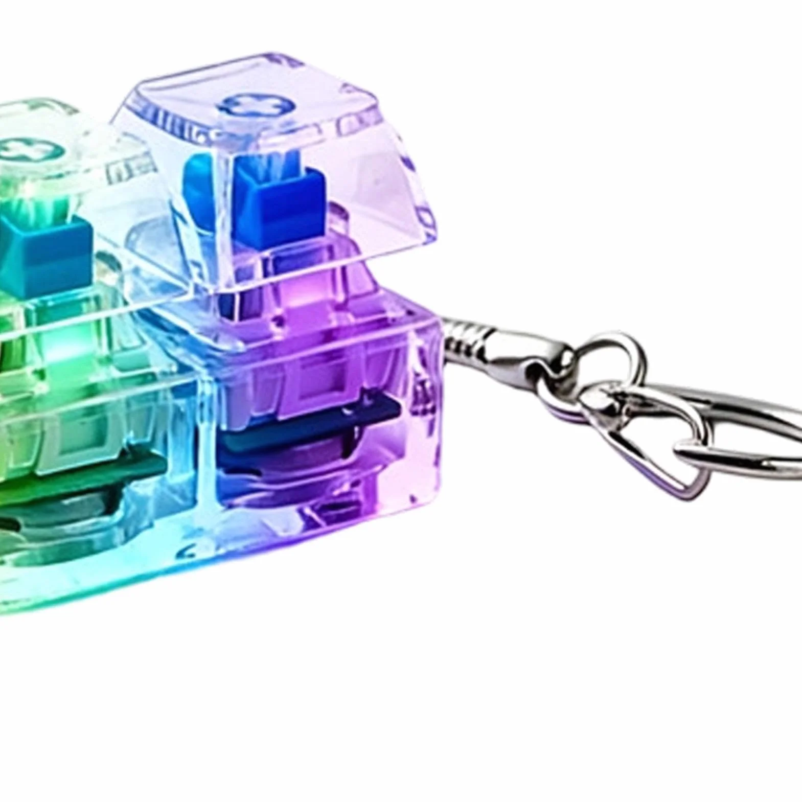 Fidget Clicker do klawiatury – mechaniczny przycisk do dekompresji, świecąca, przenośna zabawka sensoryczna do podróży, brelok łagodzący stres, akcesoria do szkoły, pracy