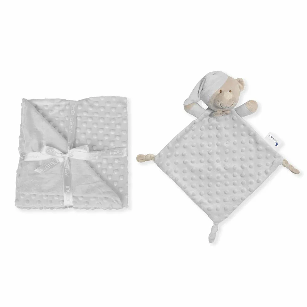 Interbaby Koc z bąbelków koralowych 80 x 110 cm + model przytulanki 28 x 17 cm