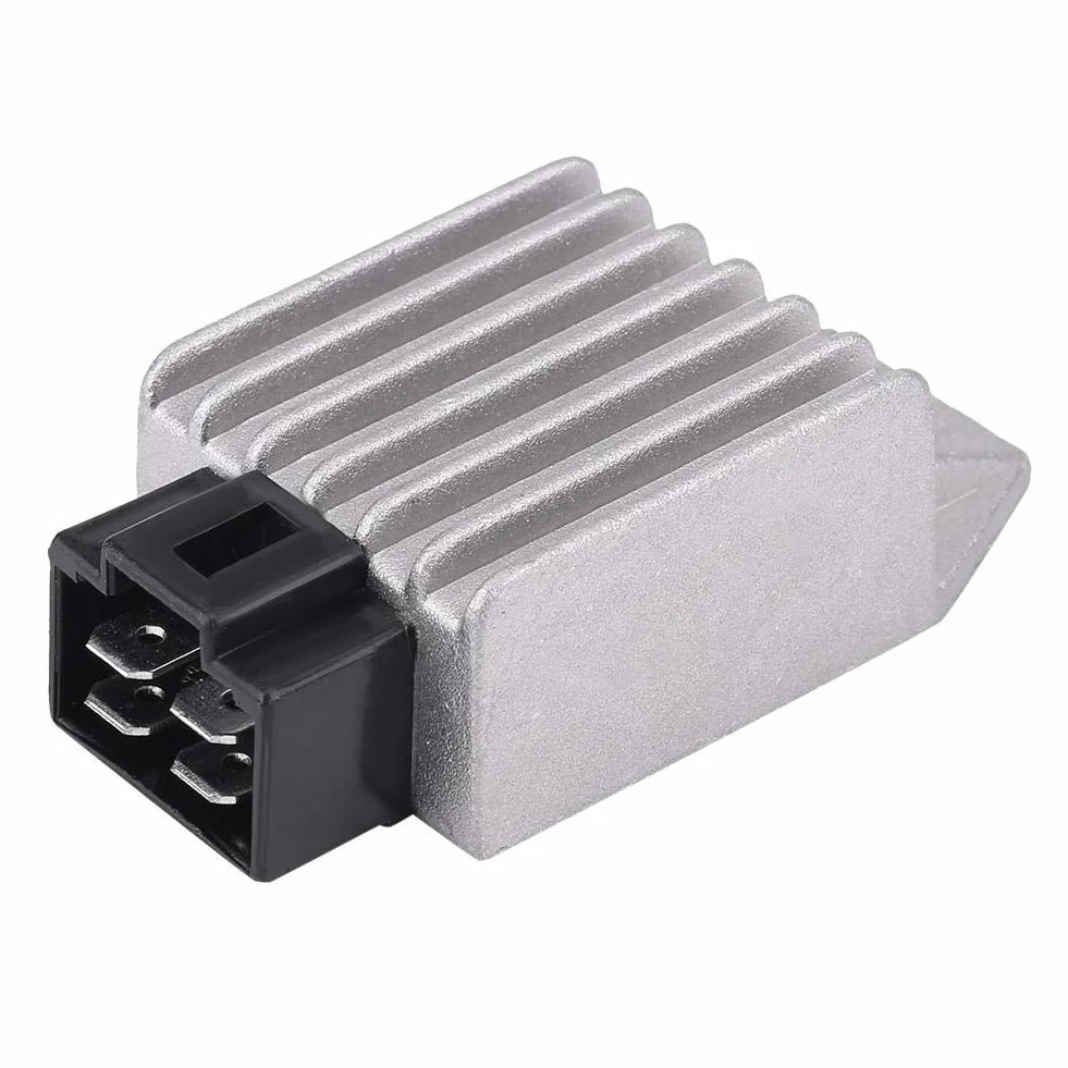 12 V 4-pinowy prostownik regulatora napięcia, prostownik Keenso męski regulator gniazda do skuterów GY6 od 50 cm3 do 150 cm3 ATV