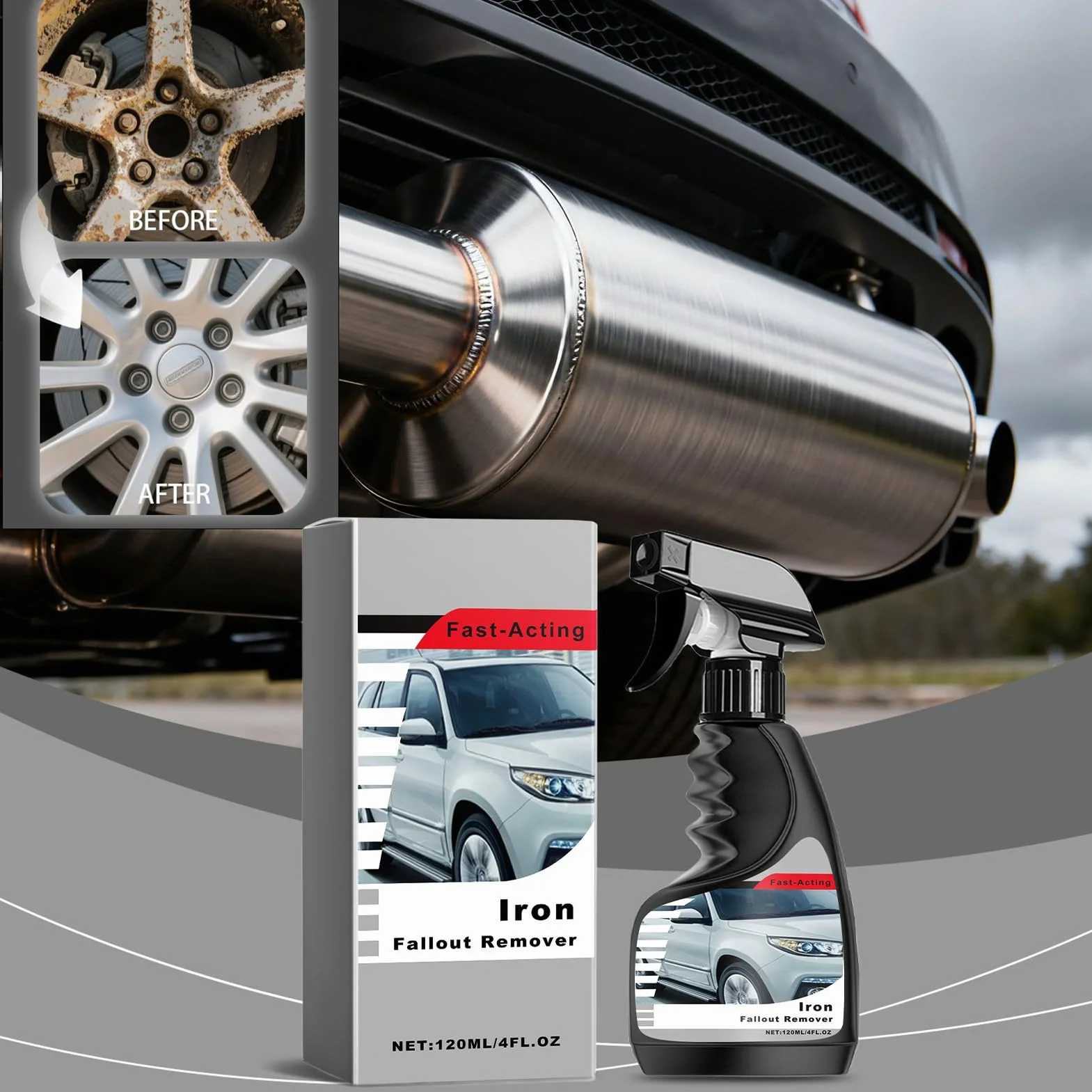 Spray do usuwania rdzy 120 ml ochrona przed utlenianiem środek do czyszczenia samochodu motocykla łodzi
