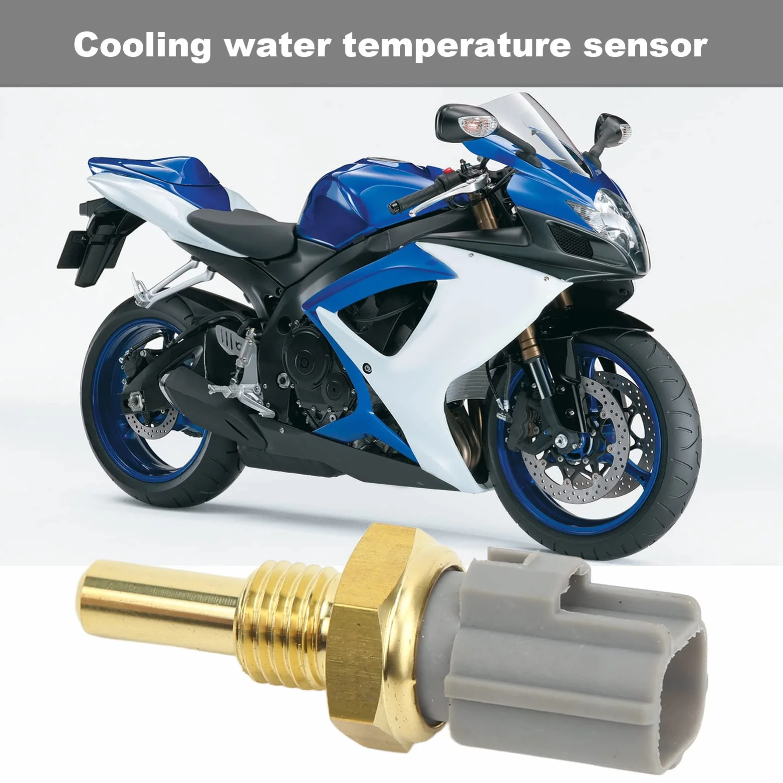 Czujnik Temperatury Wody Chłodzącej KIMISS 13650-10G00, Mosiężny Czujnik Temperatury Wody Chłodzącej dla Suzuki GSX-R600 GSX-R750 GSX-R1000 TL1000R