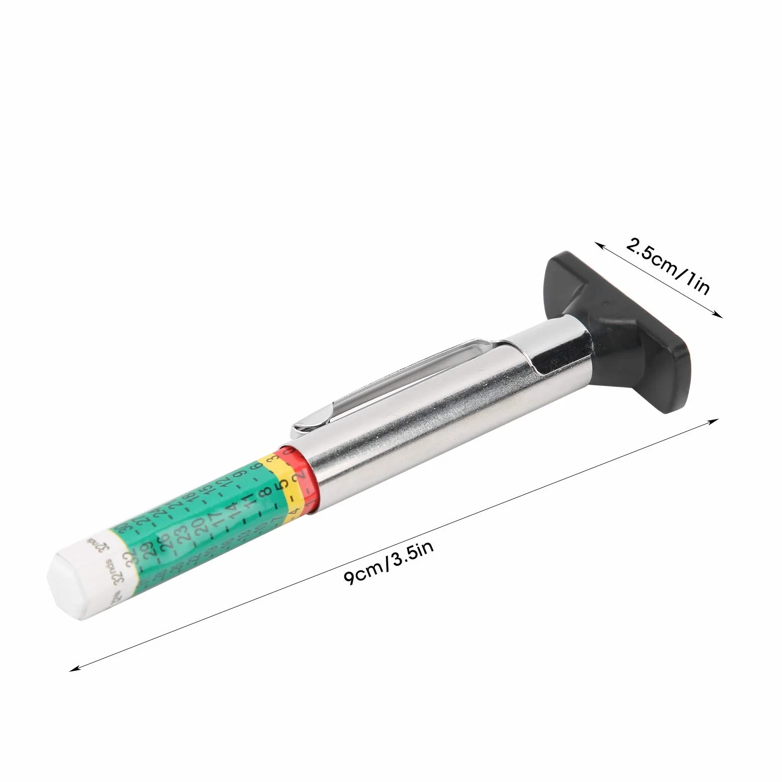 Cyfrowy Miernik Głębokości Bieżnika Opony 0-25mm Tester Cylinder Trwały materiał do Opon Samochodowych Uniwersalny Pomiar Przenośne Narzędzie