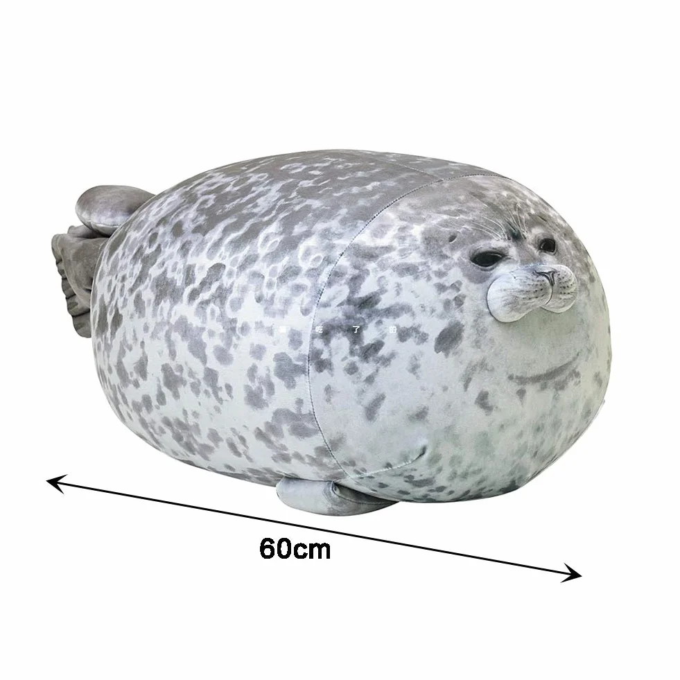 Wypchana pieczęć, 60 cm pieczęć pluszowa poduszka pluszowa śliczna lalka pluszowa pluszowa zabawka śliczna kreskówka foka poduszka nadziewana pluszowa pluszowa poduszka pluszowa pluszowa poduszka