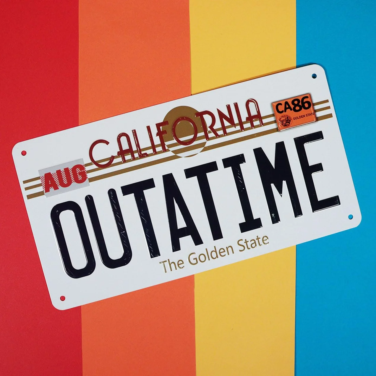 Back To The Future Metal Sign 'Outatime' DeLorean Tablica rejestracyjna