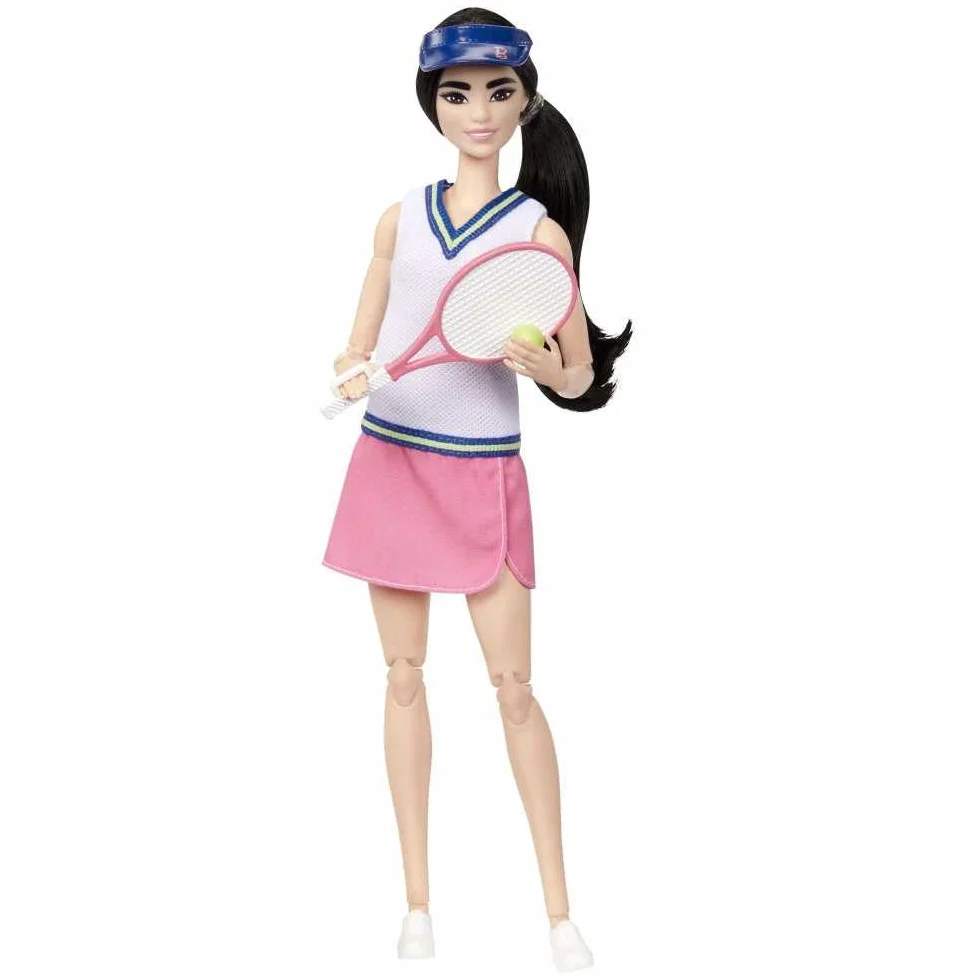 Barbie Career Line Tenisistka Made To Move Lalka, Wielokolorowy, Od 3 lat